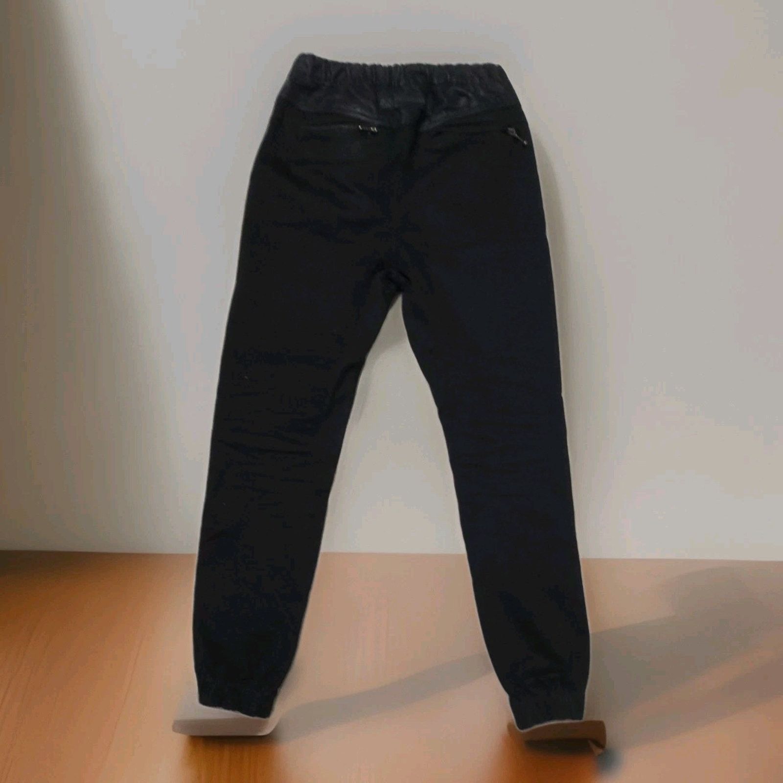 Zanerobe ZANEROBE Men's Black Leather Track Sureshot Jogger 30 $299 Size US 30 / EU 46 - 5 Thumbnail