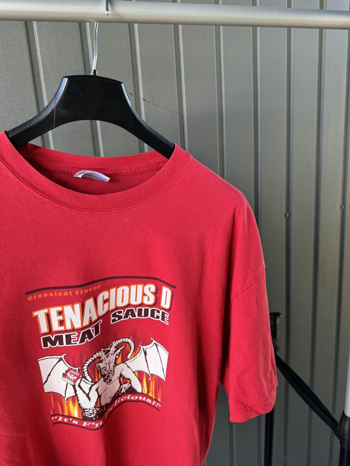 Band Tees × Vintage Vintage 2000s Tenacious D Meat Sauce T Shirt Devil Y2K Size US XL / EU 56 / 4 - 5 Thumbnail