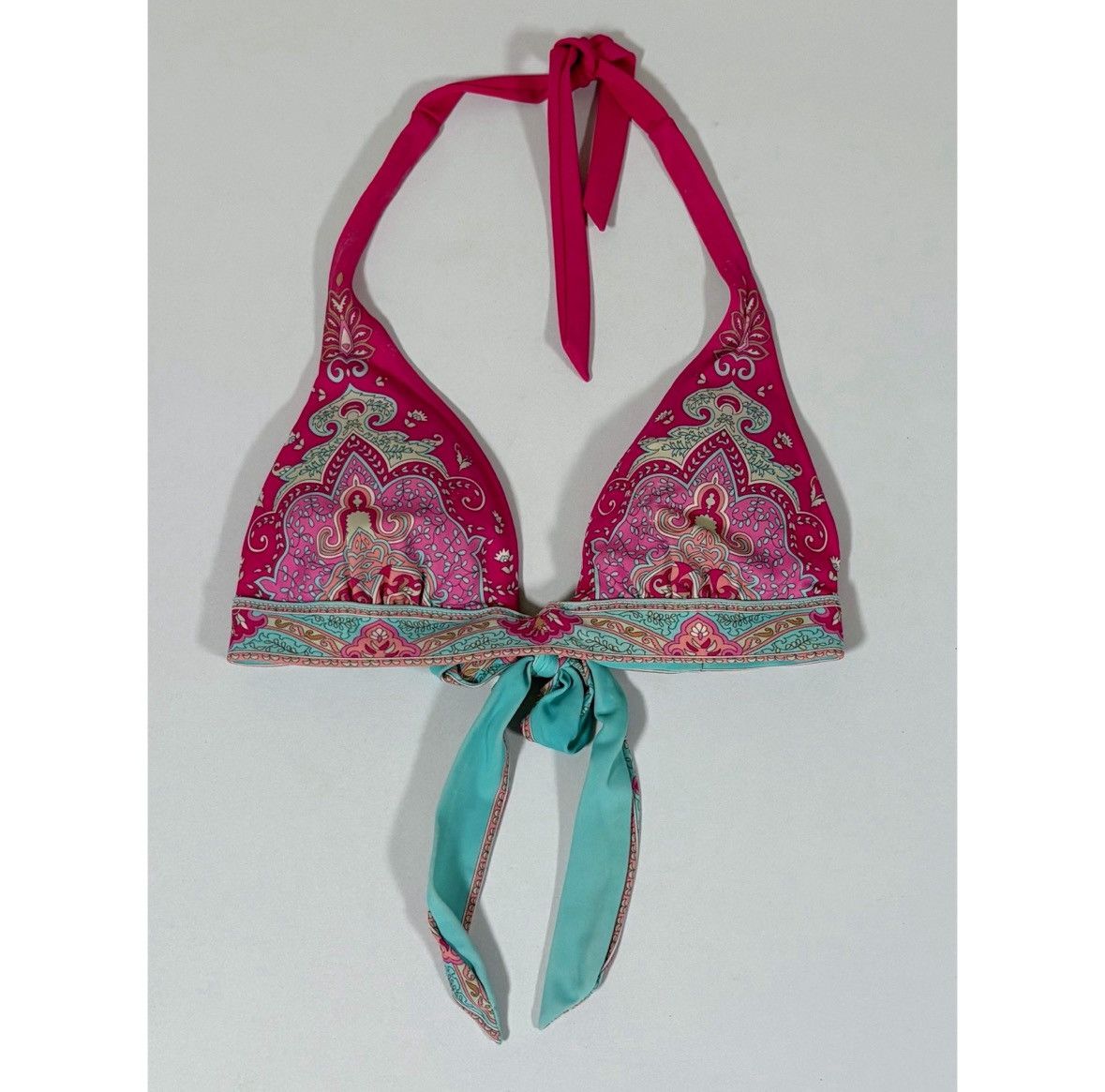 Victoria's Secret × Vintage Victoria’s Secret Boho Paisley Bikini Top Bathing Suit XS 🩷✨ Size XS / US 0-2 / IT 36-38 - 2 Thumbnail