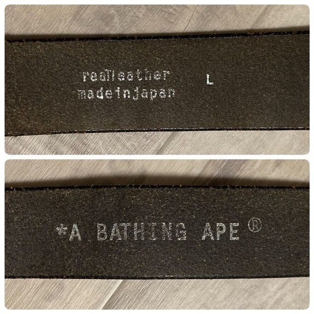 Bape Swarovski × BAPE CAMO Embossed Leather Belt a bathing ape Size ONE SIZE - 7 Thumbnail
