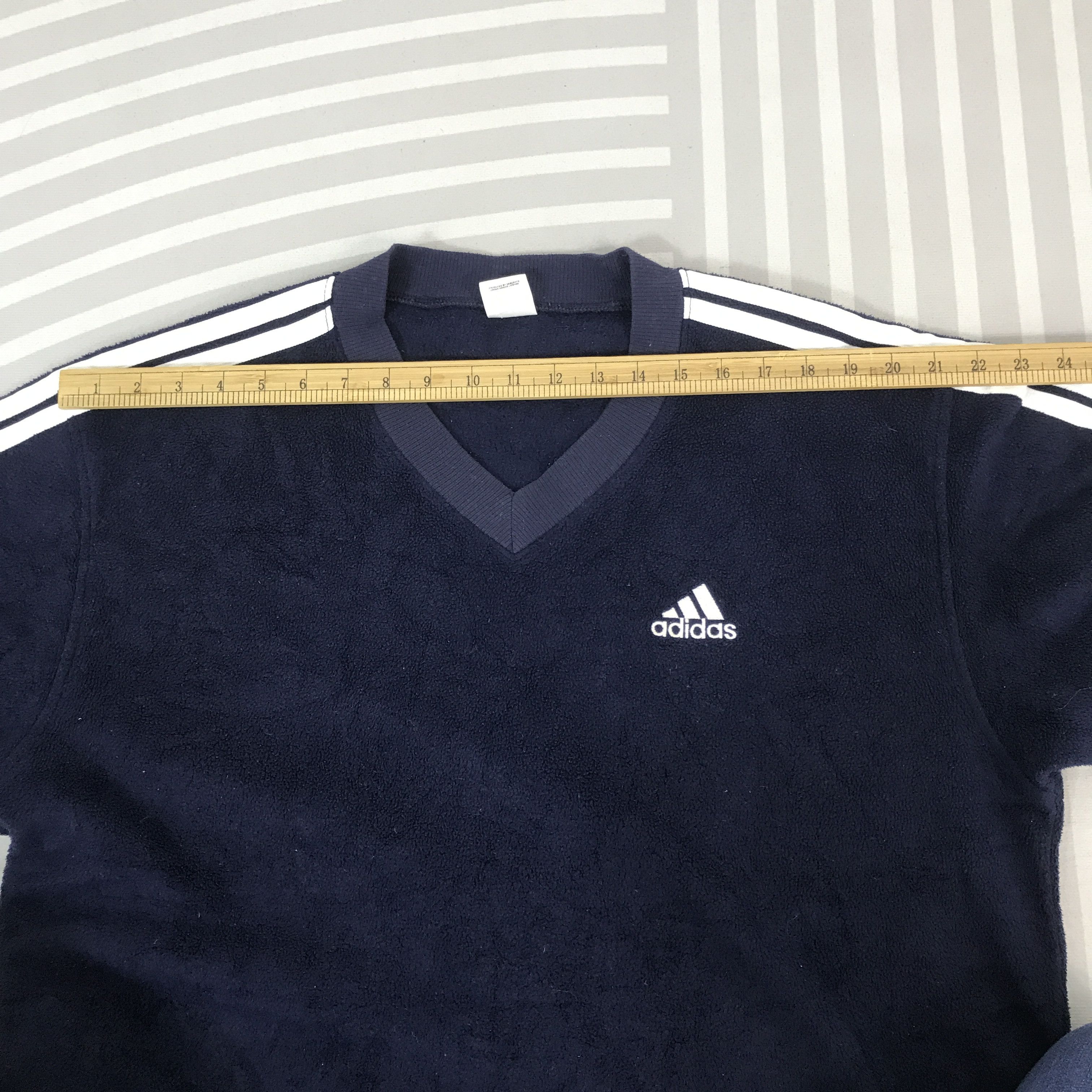 Adidas × Japanese Brand × Yohji Yamamoto Adidas X Yohji Yamamoto Fleece V-Neck custom Art Sweatshirt Size US L / EU 52-54 / 3 - 6 Thumbnail