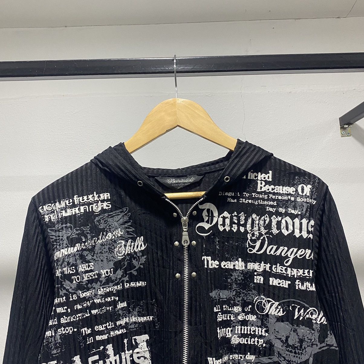 Hysteric Glamour Beaumere Poem Wording Punk Grunge Zipper Hoodie Size US S / EU 44-46 / 1 - 4 Thumbnail