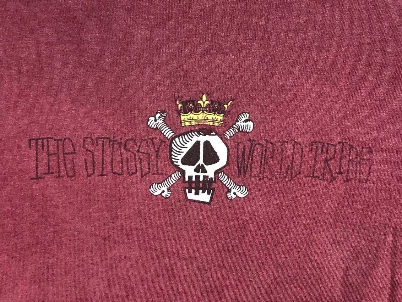 Vintage vintage stussy world tribe skull crossbones design Size US L / EU 52-54 / 3 - 3 Thumbnail