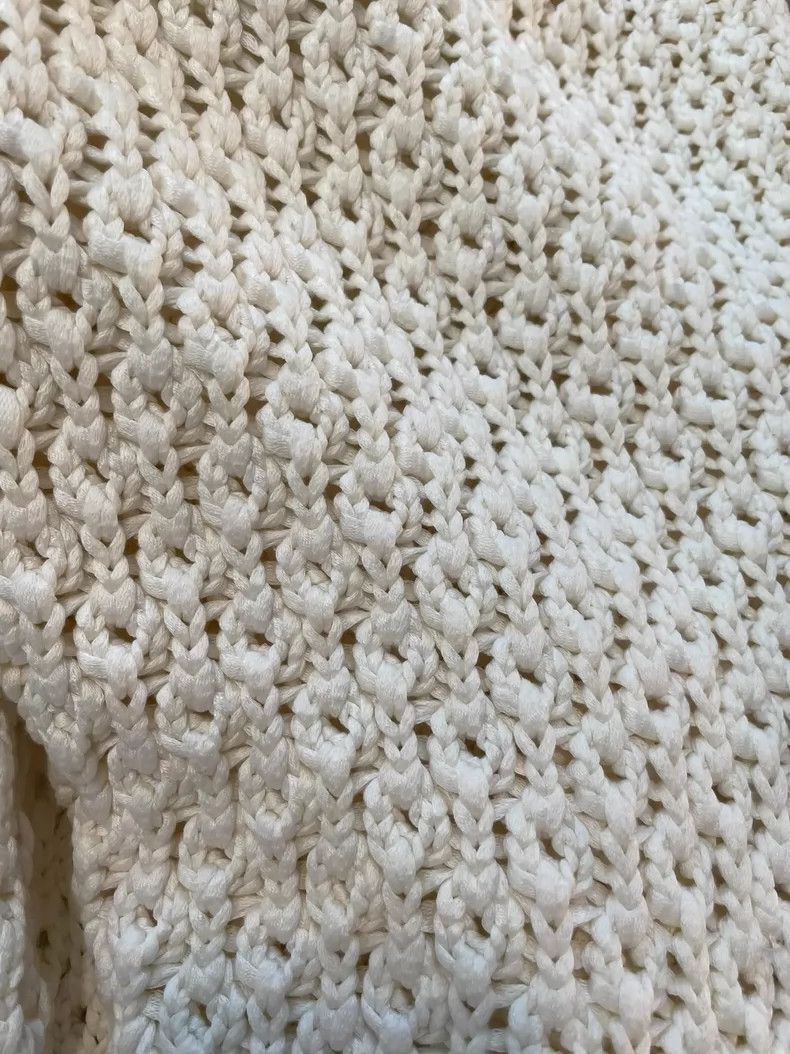 Loro Piana Loro Piana White Silk-Cotton Knit Sweater- Size US M / EU 48-50 / 2 - 7 Thumbnail