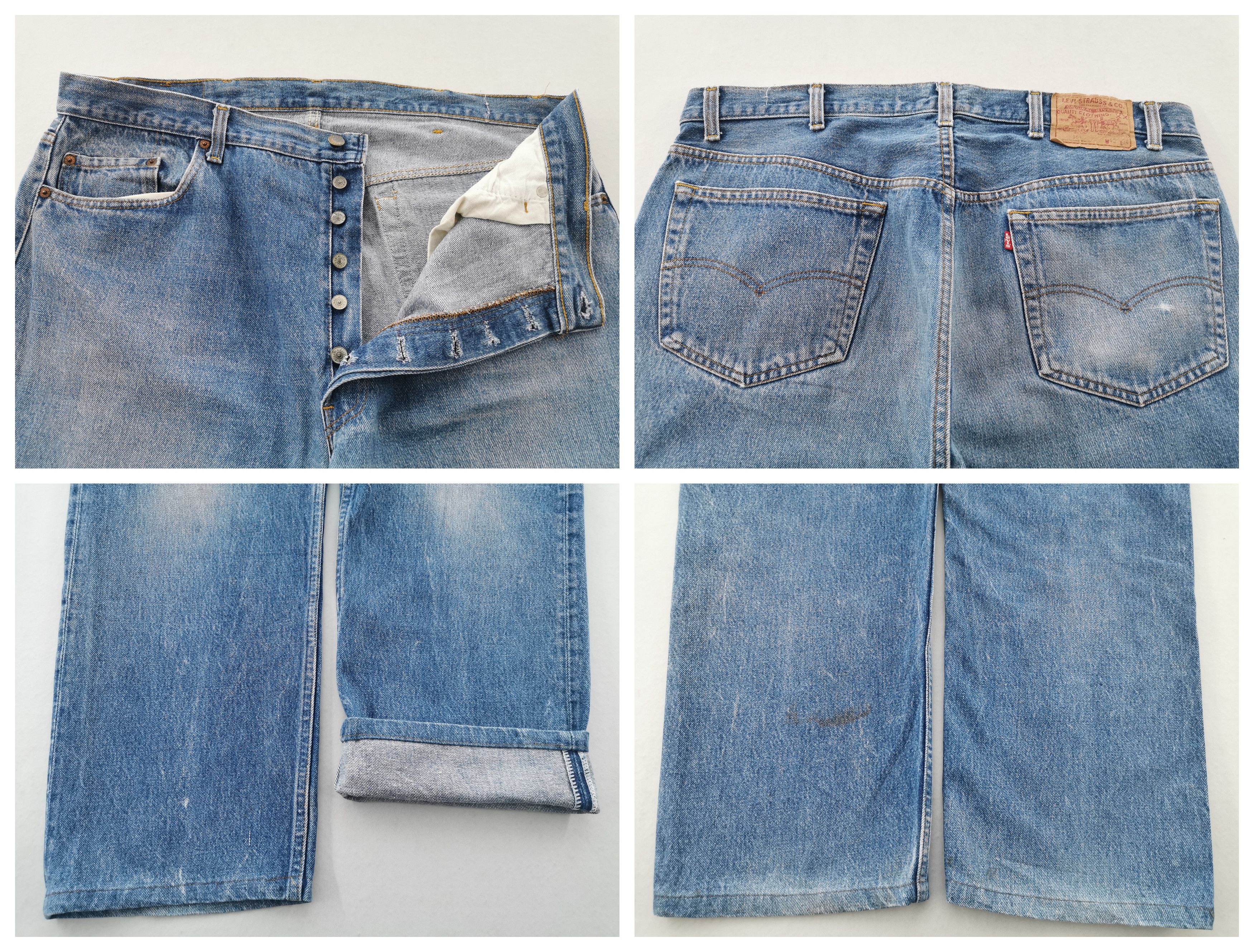 Levi's Vintage 90s Levis Lot 501 Denim Made In USA Size 37/42x34 Size US 37 - 8 Thumbnail