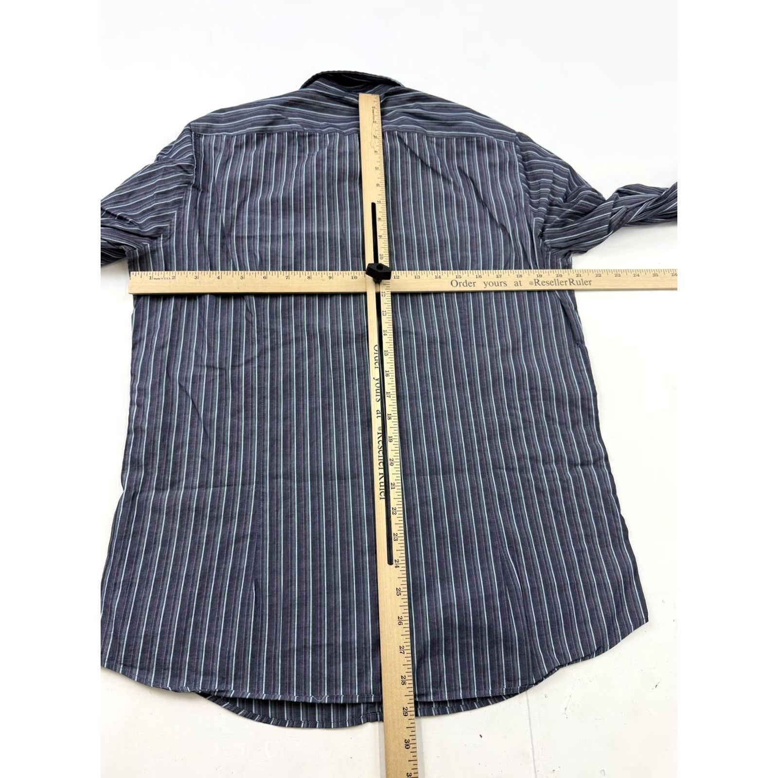 Hugo Boss BOSS Hugo Boss Shirt Mens M Gray Striped Long Sleeve Regular Fit Dress Top Size US M / EU 48-50 / 2 - 7 Thumbnail