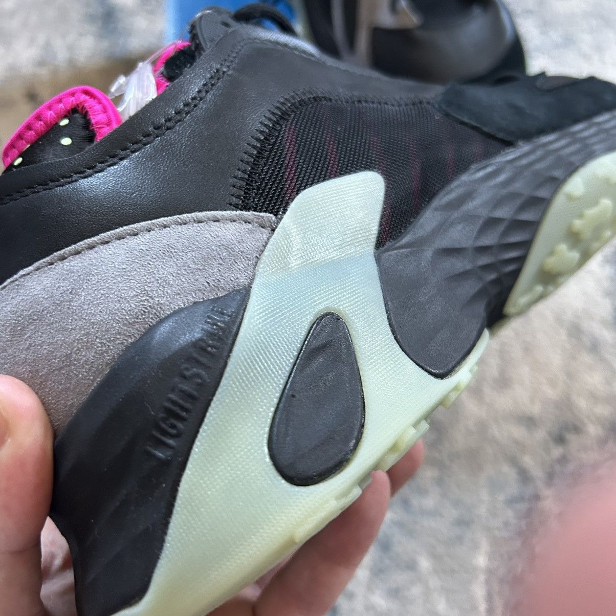 Adidas GiTD Adidas Streetball black pink glow in the dark air yeezy Size US 9.5 / EU 42-43 - 15 Thumbnail