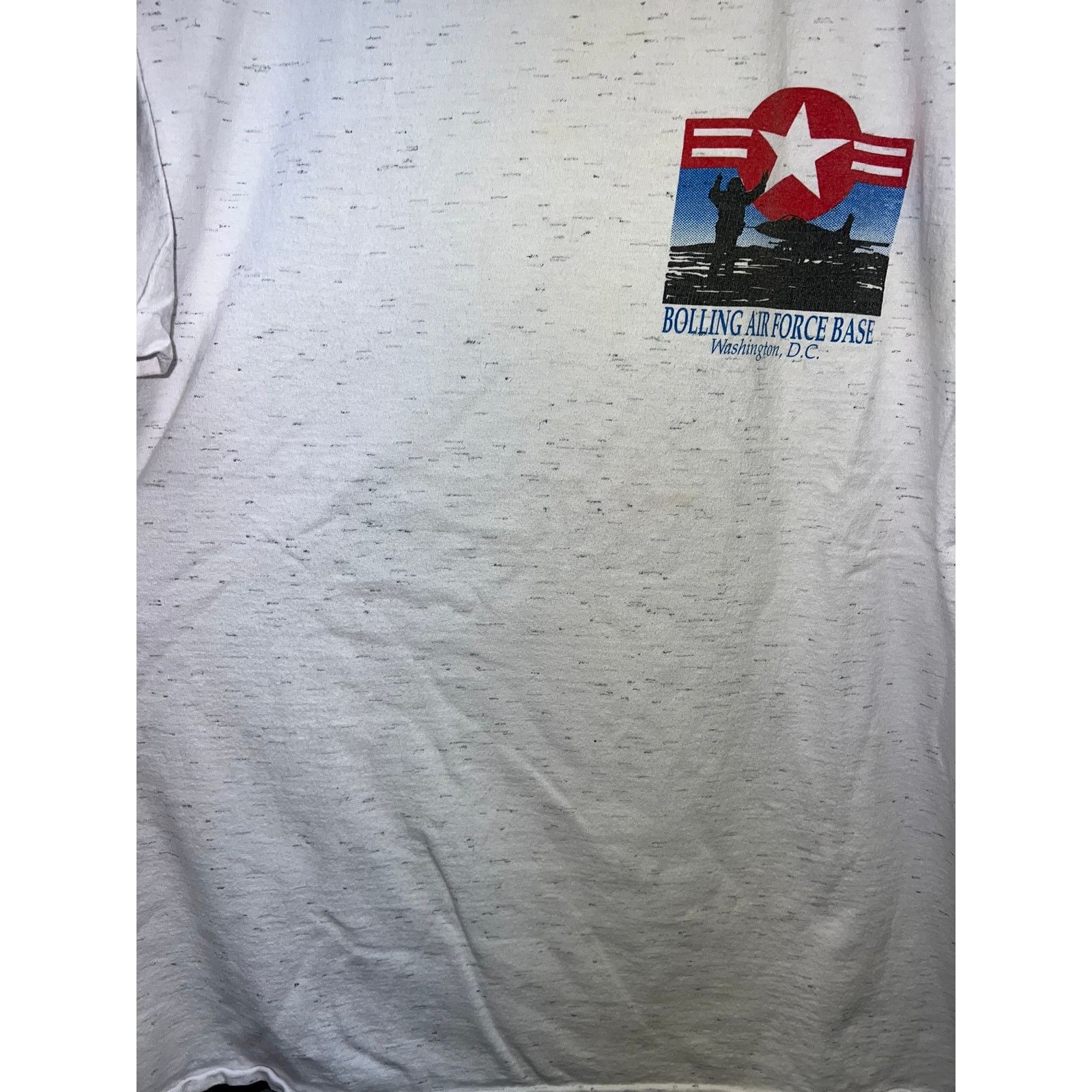 Vintage Vintage Bolling Air Force Base Shirt DC Tee 90s Yellowed XL Size US XL / EU 56 / 4 - 4 Thumbnail