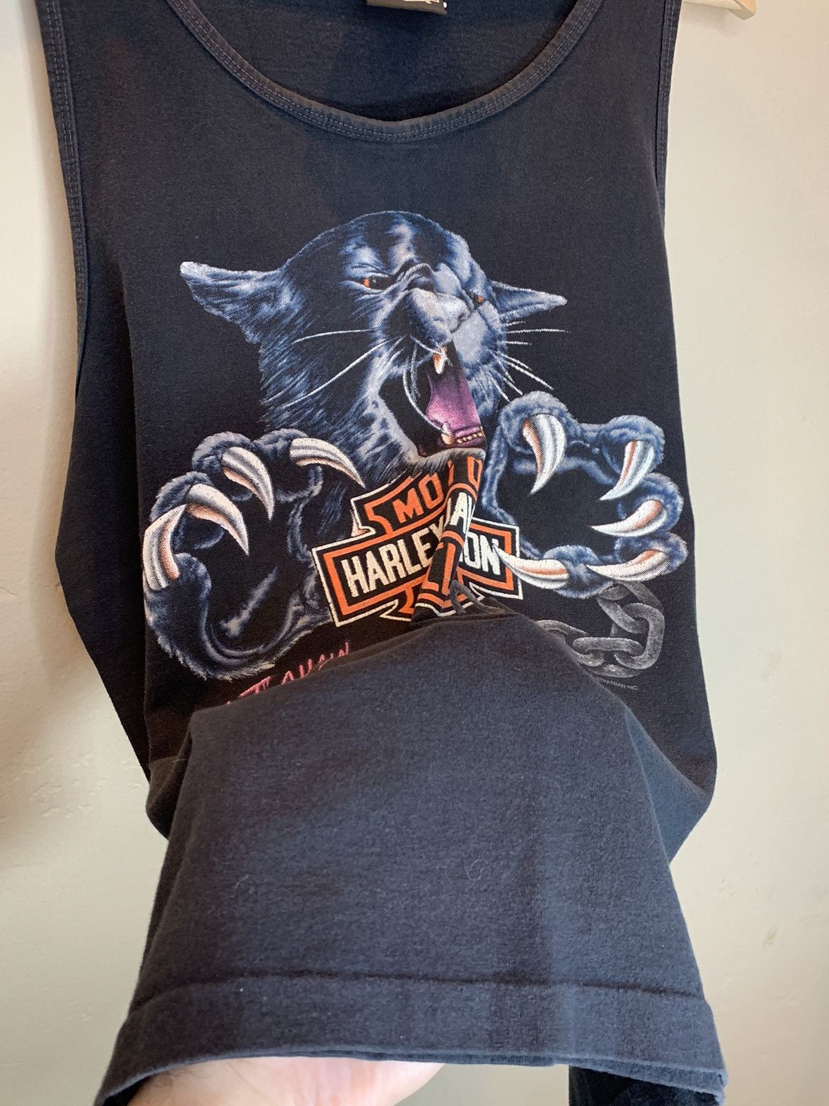 Harley Davidson *RARE* Vintage 1992 Harley Davidson Panther Los Angeles Tank Size US L / EU 52-54 / 3 - 5 Thumbnail