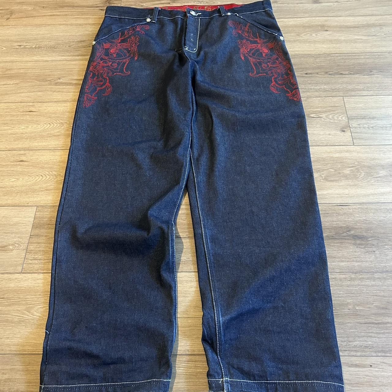 JNCO Rare crown holder baggy raw denim jeans Size US 42 / EU 58 - 1 Thumbnail