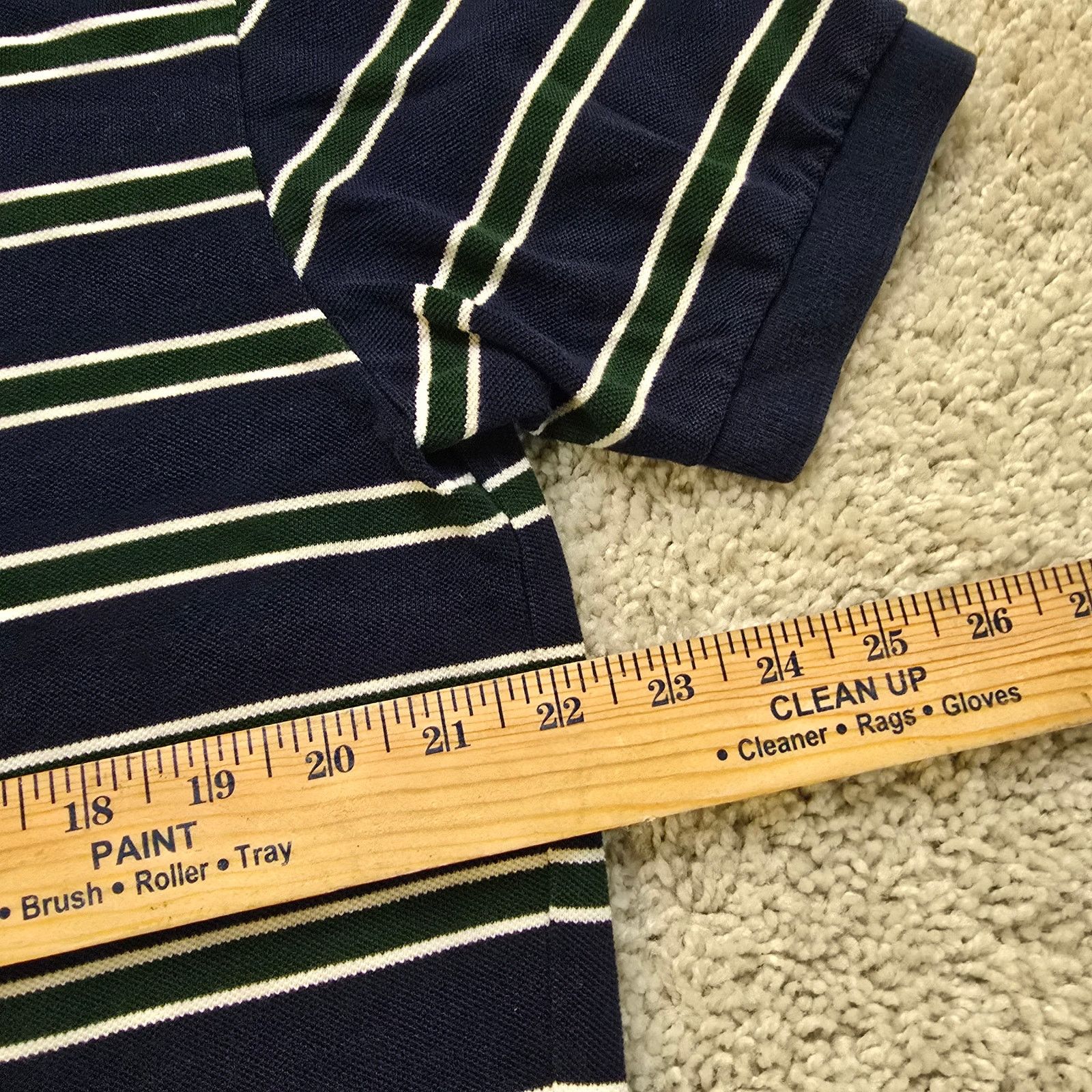 Ralph Lauren Polo Ralph Lauren Mens Vintage VTG Stripe button Polo Blue Size US L / EU 52-54 / 3 - 8 Thumbnail