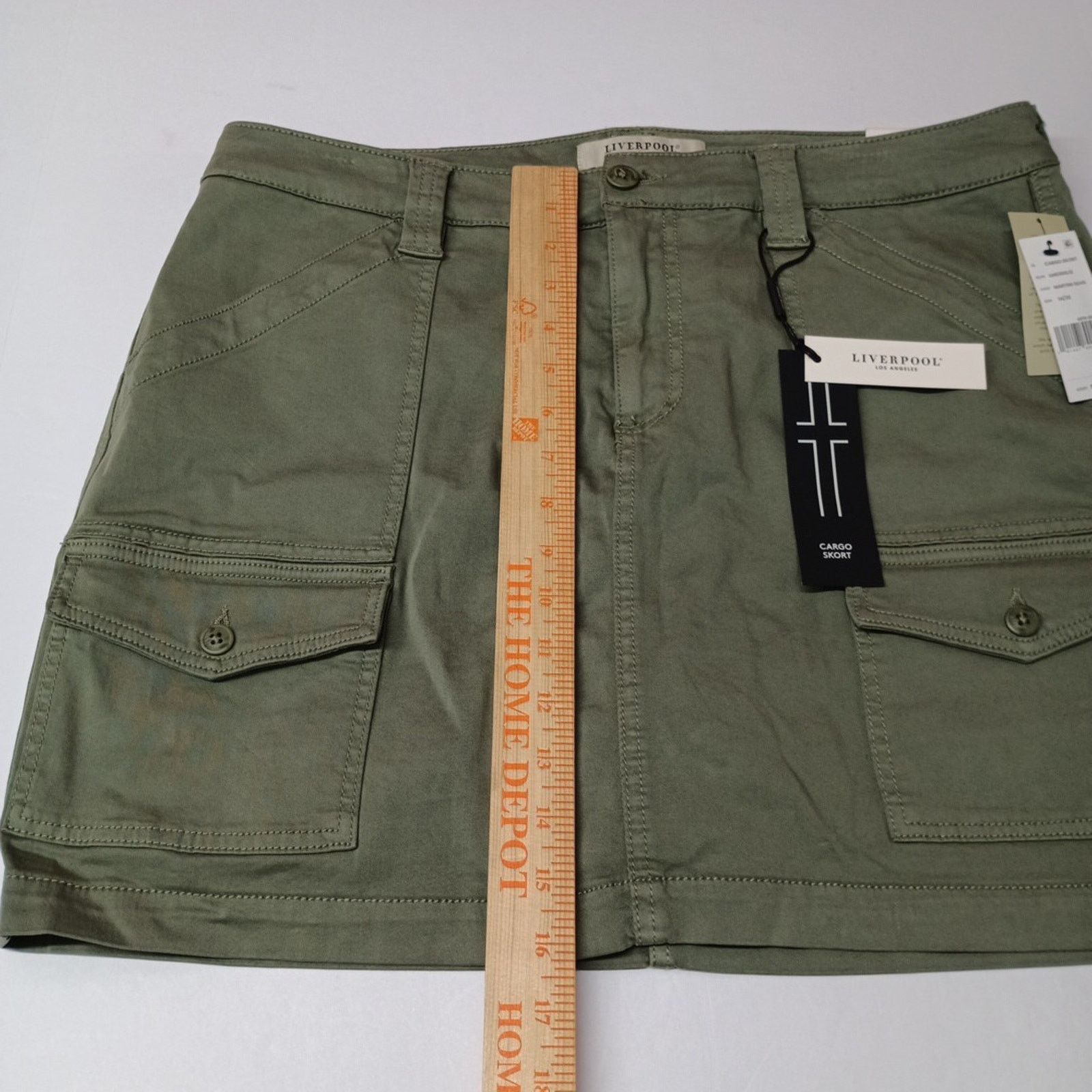 Other Liverpool Women Skort Size 14/32 Martini Olive Cargo Stretch Size 36" / US 14 / IT 50 - 3 Thumbnail