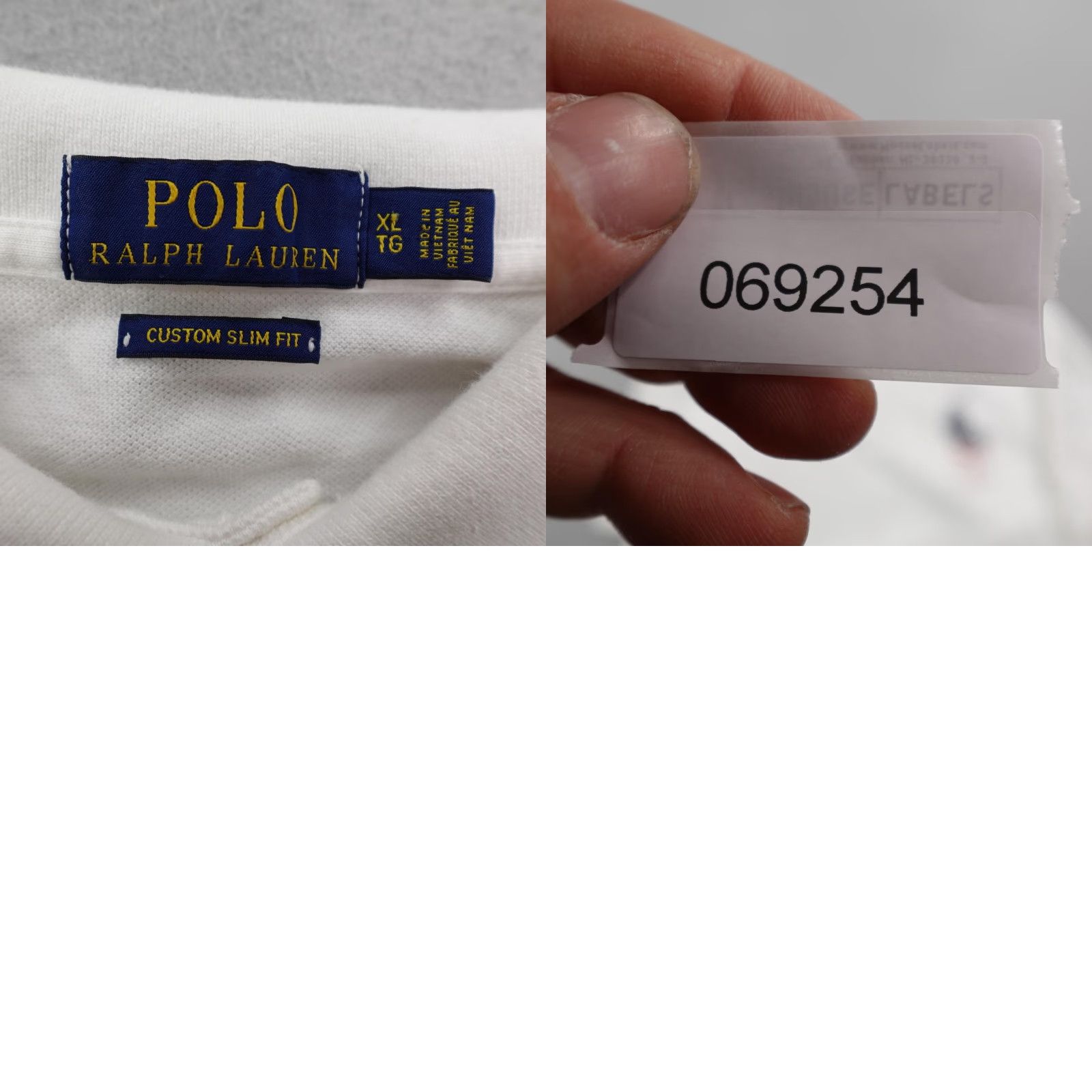 Polo Ralph Lauren VINTAGE Polo Ralph Lauren Polo Shirt Mens XL White Custom Slim Fit USA American Flag Big Pony Size US XL / EU 56 / 4 - 9 Thumbnail