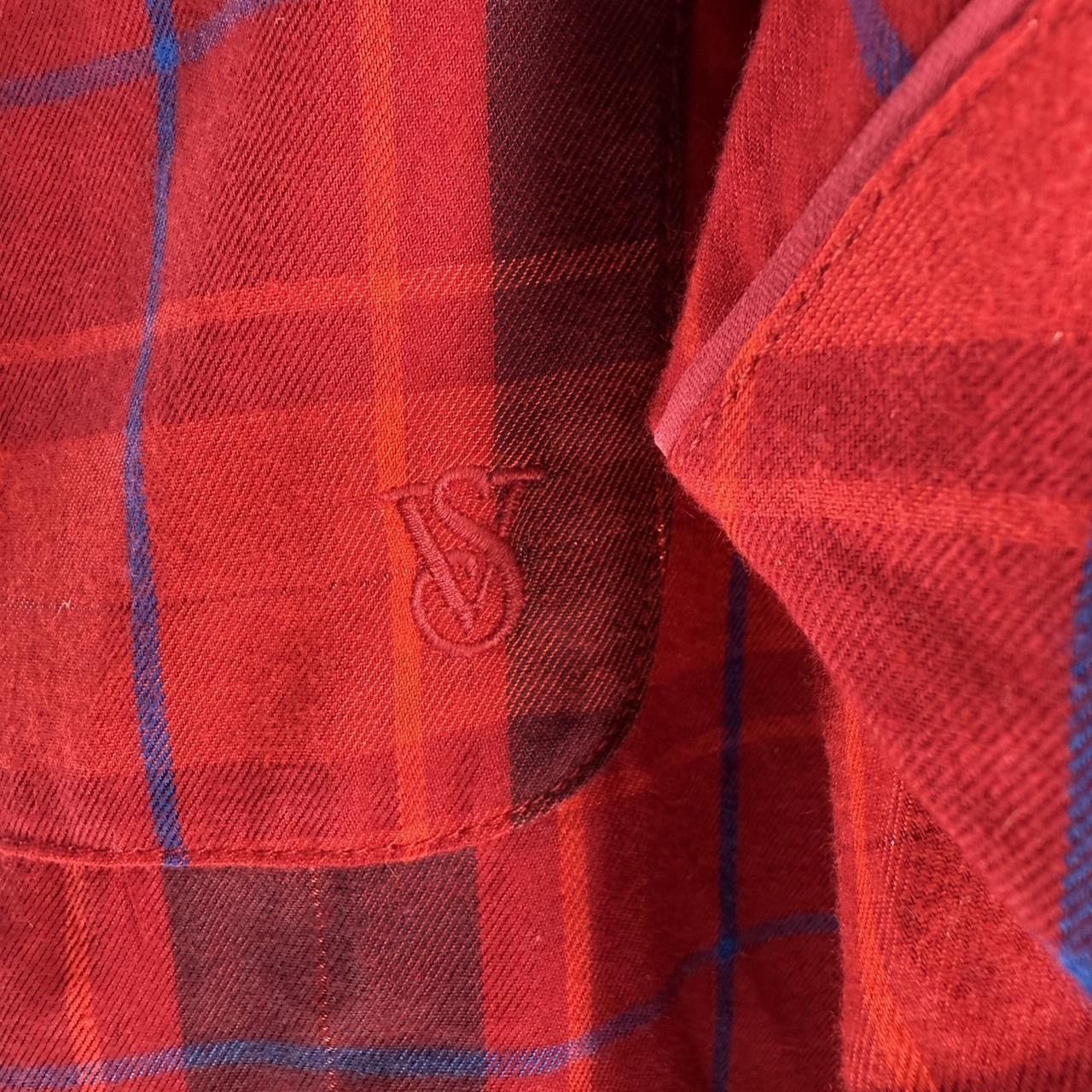Victoria's Secret Victoria's Secret Red Plaid Button Up Sleep Top Size Large Size L / US 10 / IT 46 - 3 Thumbnail