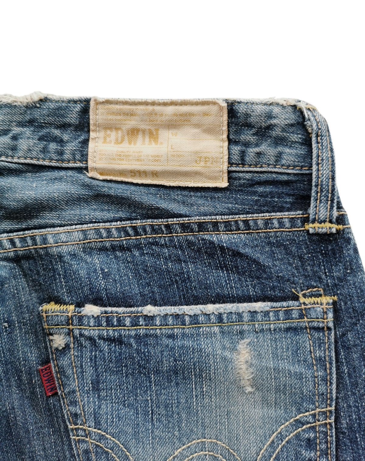 Edwin Edwin Flared Distressed Japan Jeans Vibe Kapital Denim Jeans Size US 30 / EU 46 - 4 Thumbnail