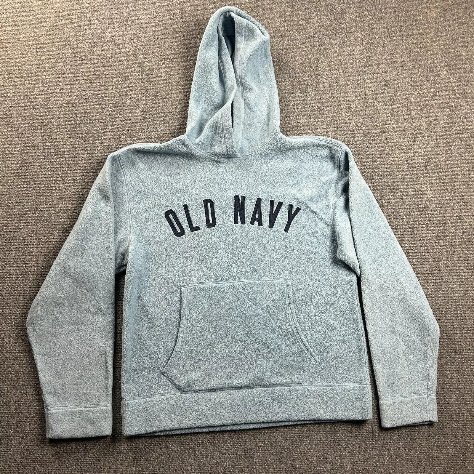 Old Navy × Vintage Vintage Old Navy Hoodie Mens Medium Blue Pullover Fleece Size US M / EU 48-50 / 2 - 1 Thumbnail