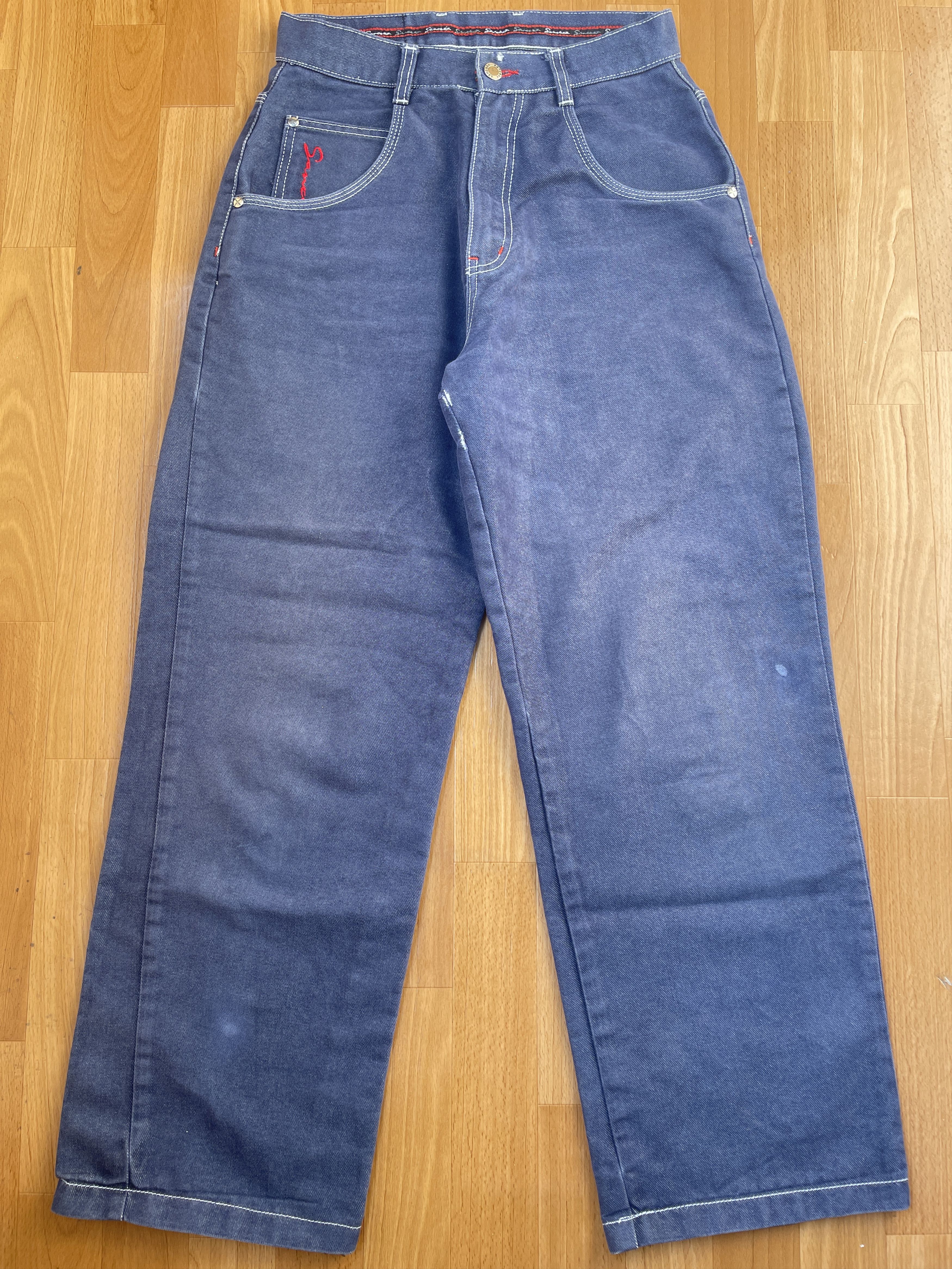 Other Sancezz jeans, shiny, vintage baggy, silver, metallic Y2K 28 Size US 28 / EU 44 - 4 Thumbnail