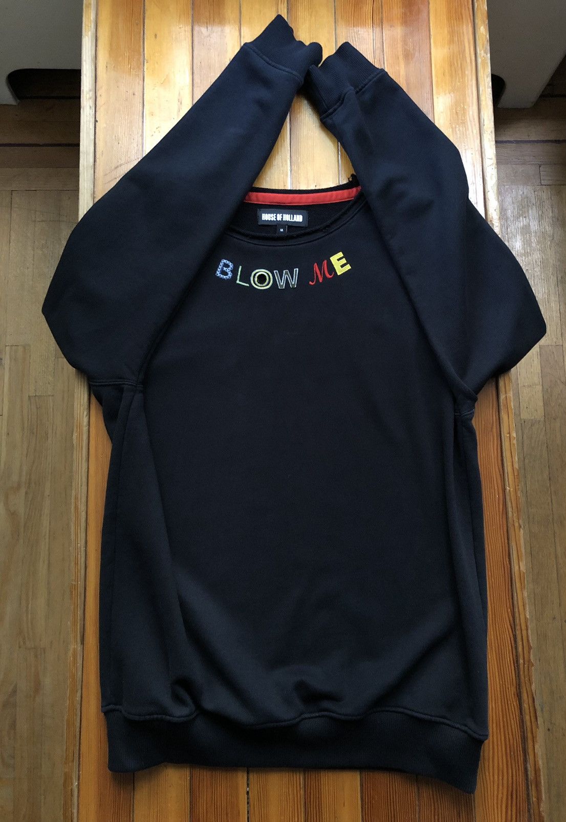 House Of Holland × Japanese Brand × Vintage House of Holland ‘BLOW ME’ Embroidered Sweatshirt Size US M / EU 48-50 / 2 - 10 Thumbnail