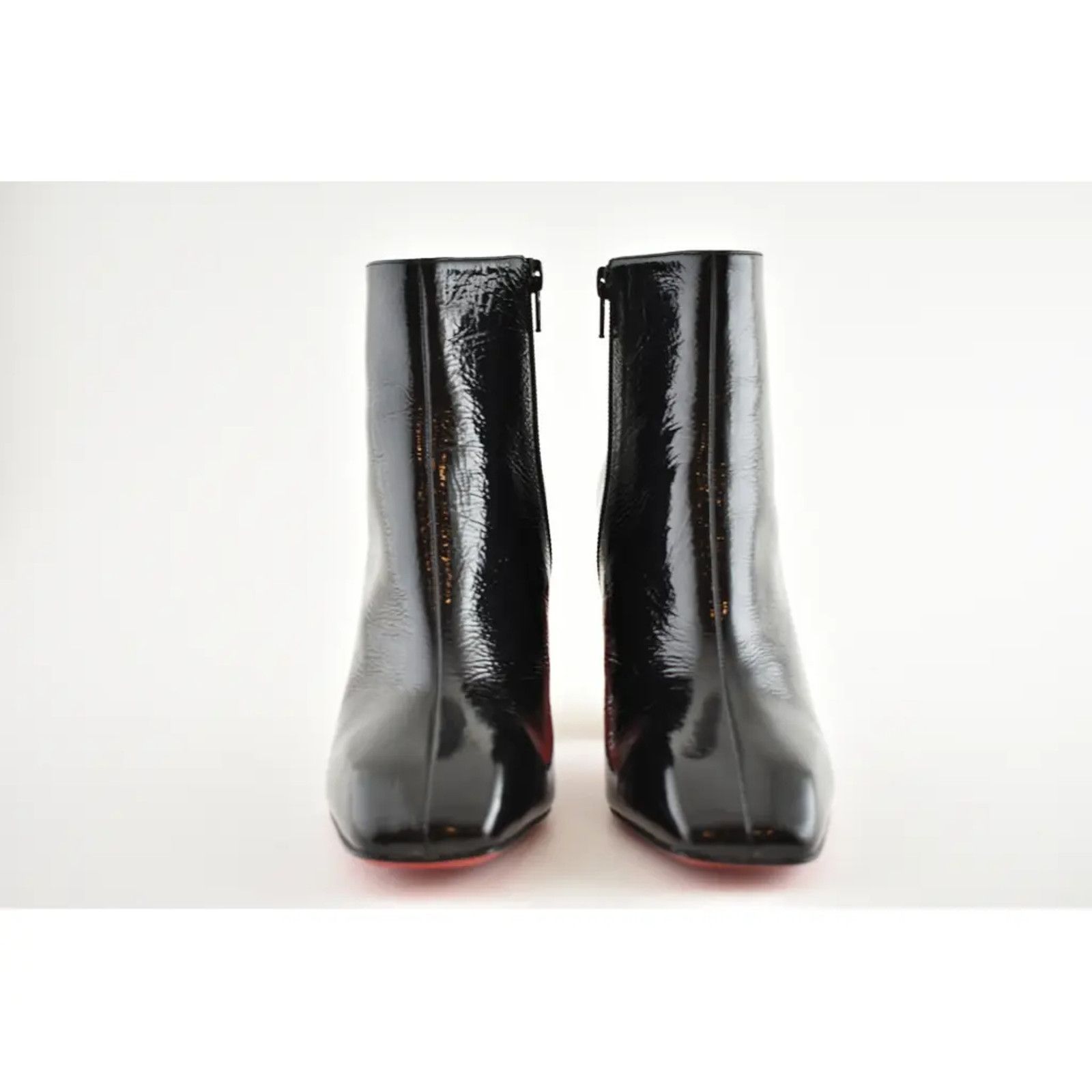 Christian Louboutin Christian Louboutin Hilconico 85 Black Patent Block Corne Size US 5.5 / IT 35.5 - 5 Thumbnail