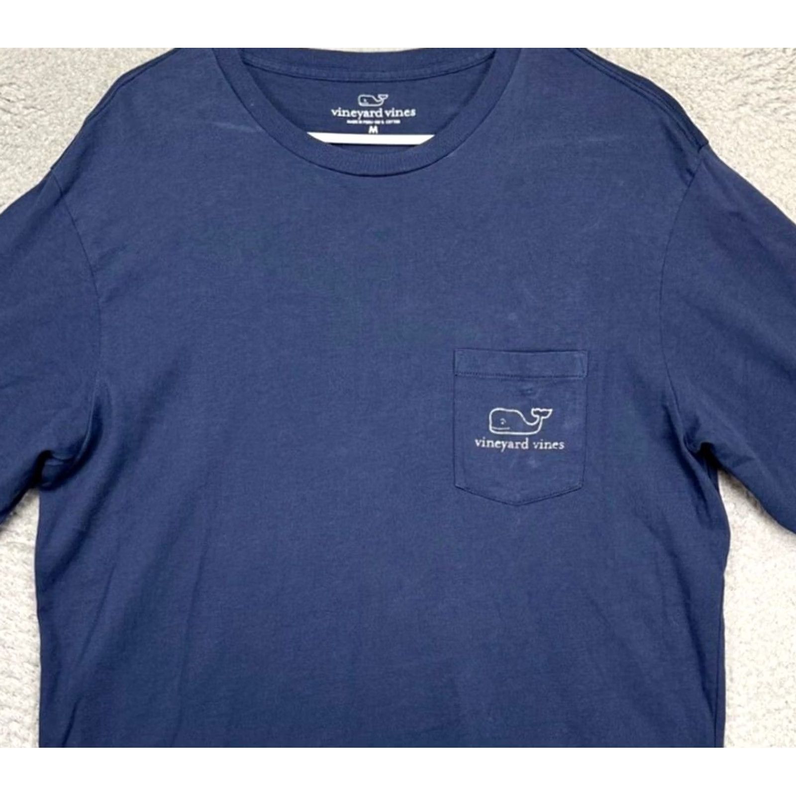 Vineyard Vines Vineyard Vines Sweater Mens Medium Blue Graphic Whale Pullover Sweatshirt Pocket Size US M / EU 48-50 / 2 - 2 Thumbnail
