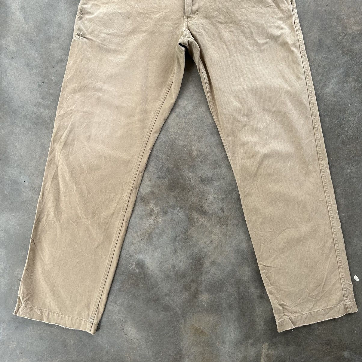 Japanese Brand Vintage Uniqlo Japan Light Khaki Trousers Pants Size US 35 - 5 Thumbnail