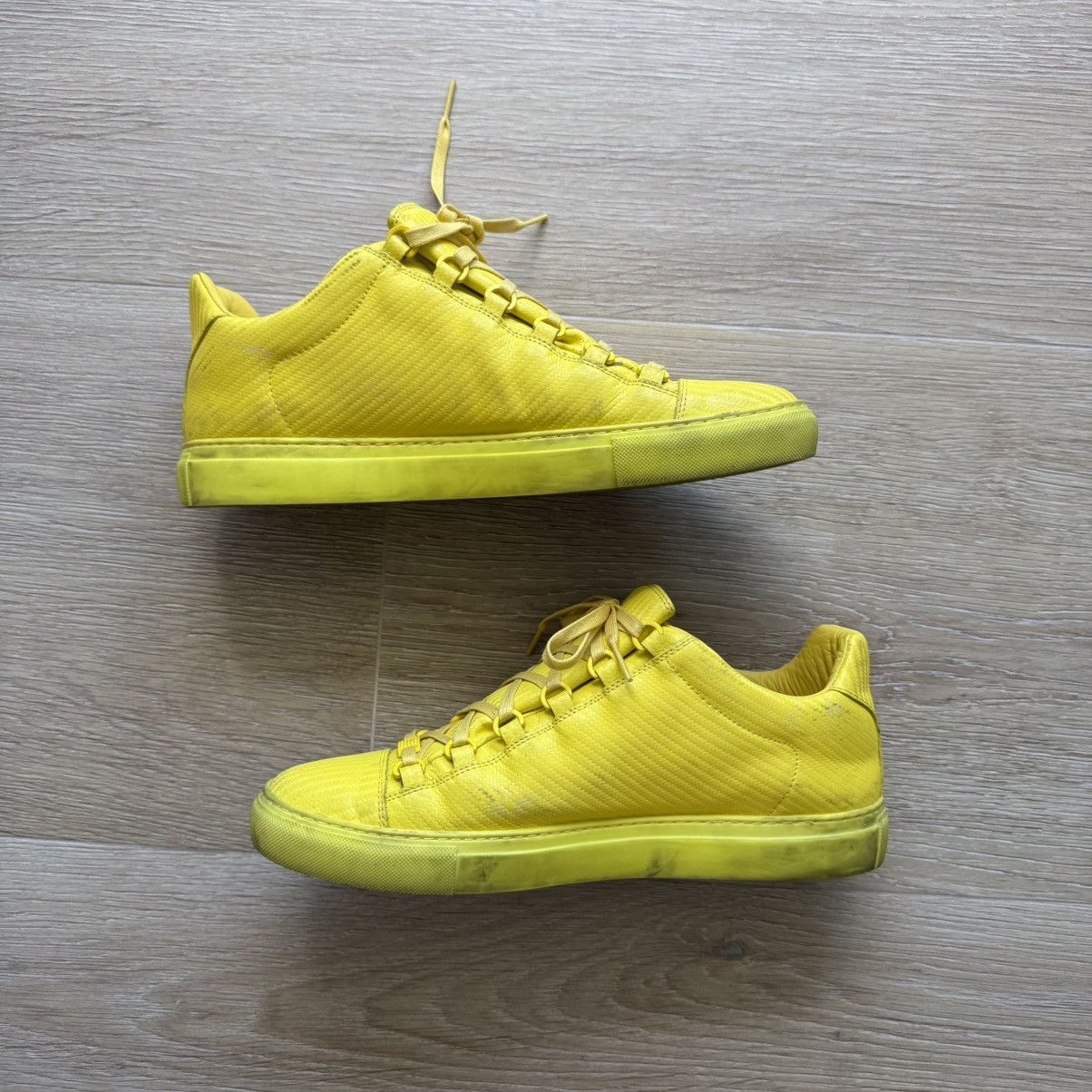 Balenciaga Arena Low Top Sneakers Carbon Yellow