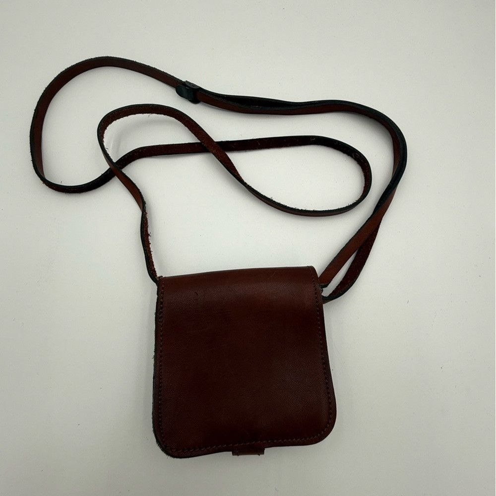 Other Vintage Brown Leather Crossbody Pouch Small Bag Size ONE SIZE - 2 Thumbnail