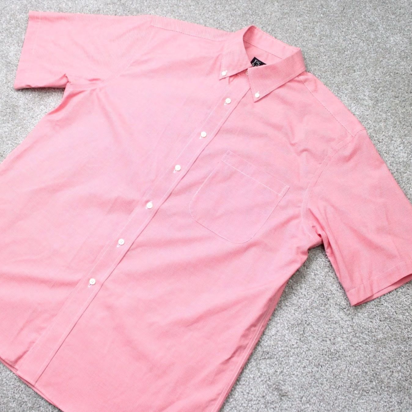 Jos. A. Bank Jos. A. Bank Shirt Mens Large Red/White Check Traveler's Cotton Short Sleeve Size US L / EU 52-54 / 3 - 2 Thumbnail