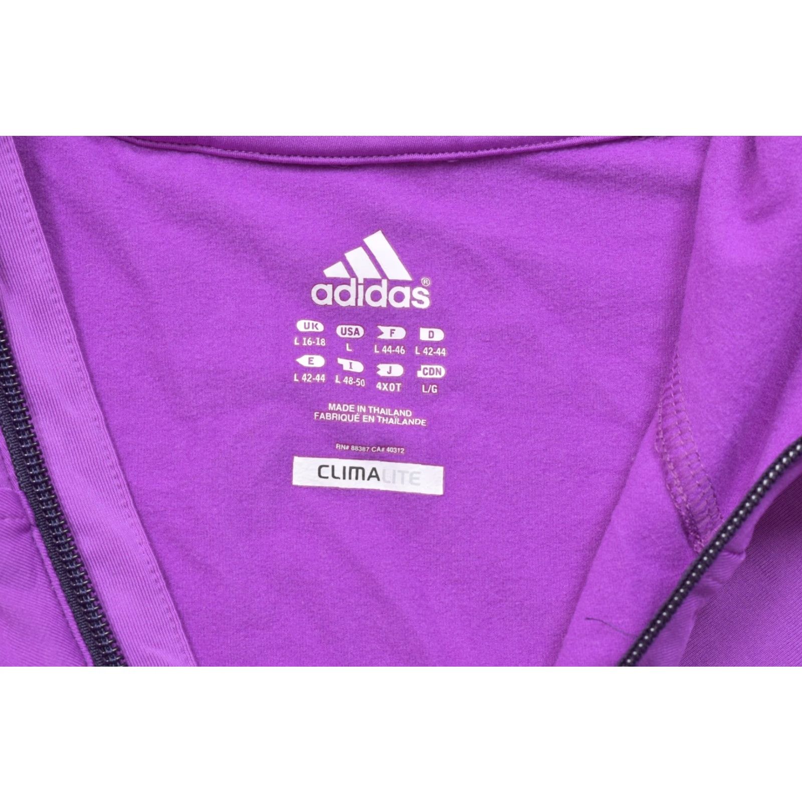 Adidas Adidas Women Jacket Track Zip 1/4 Clima 365 Purple L Activewear Size L / US 10 / IT 46 - 7 Thumbnail