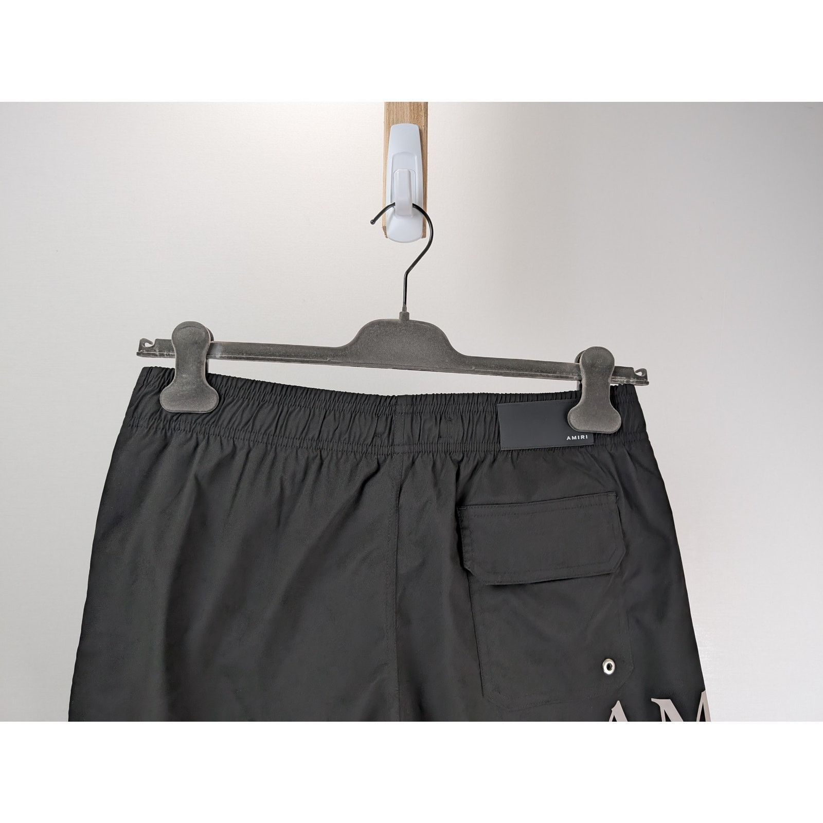 Amiri o1rshd1 Q:2 / MA Bar Logo Swimtrunk Shorts Black/Natural Size US 36 / EU 52 - 8 Thumbnail