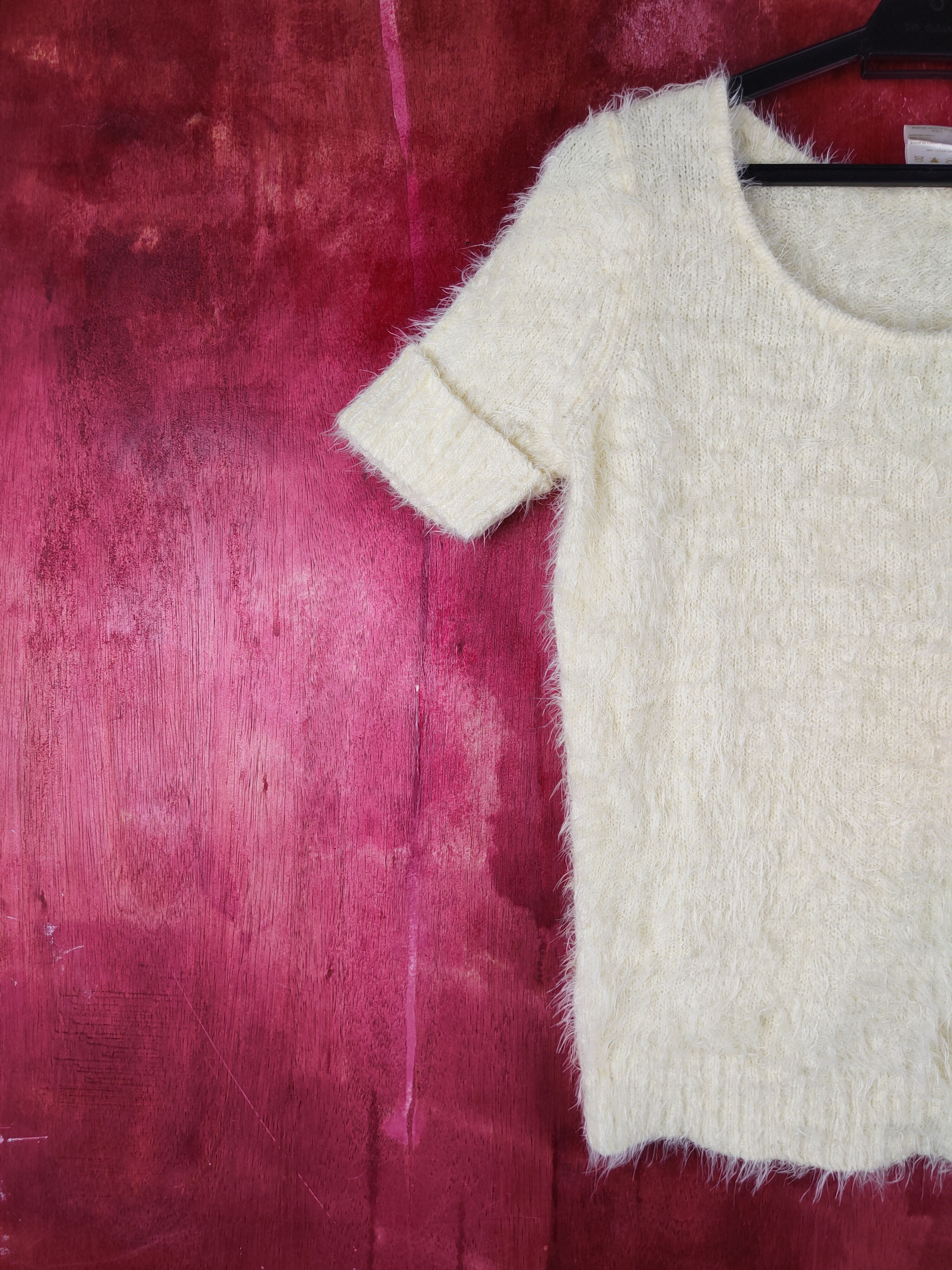 Japanese Brand × Vintage Vintage Matty M Yellow Fur Mohair Knitwear Size L / US 10 / IT 46 - 3 Thumbnail
