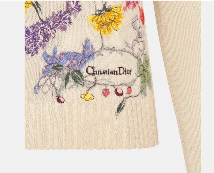 Dior o1w1db11124 Embroidered Sweater in Multicolor Size S / US 4 / IT 40 - 3 Thumbnail