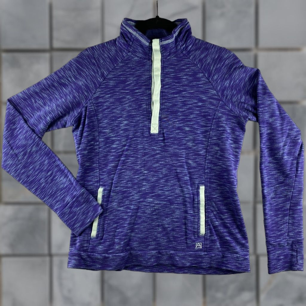 Avalanche Avalanche Sweater Womens Medium Long Sleeve 1/4 Button Pockets Blue Outdoor Size M / US 6-8 / IT 42-44 - 1 Thumbnail