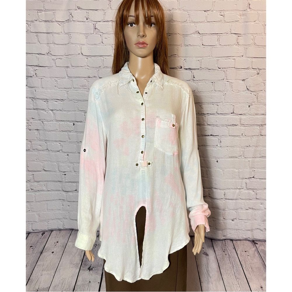 Vintage Havana New VINTAGE HAVANA Tie Dye Long Sleeve Cotton Shirt Size S Size S / US 4 / IT 40 - 3 Thumbnail