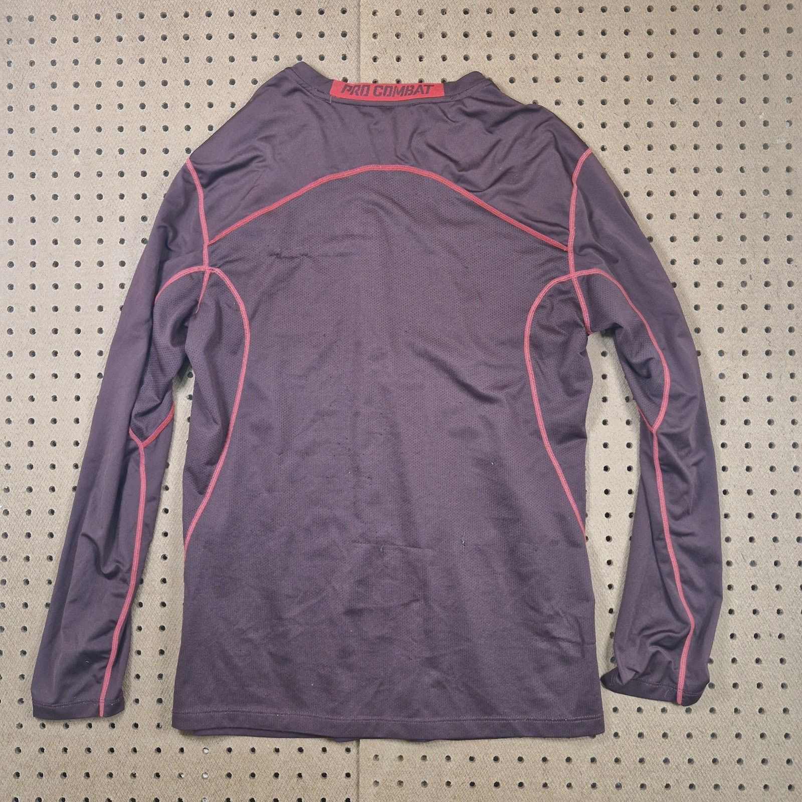 Nike Nike Pro Combat Shirt Mens Large Maroon Dri Fit Long sleeve Size US L / EU 52-54 / 3 - 6 Thumbnail