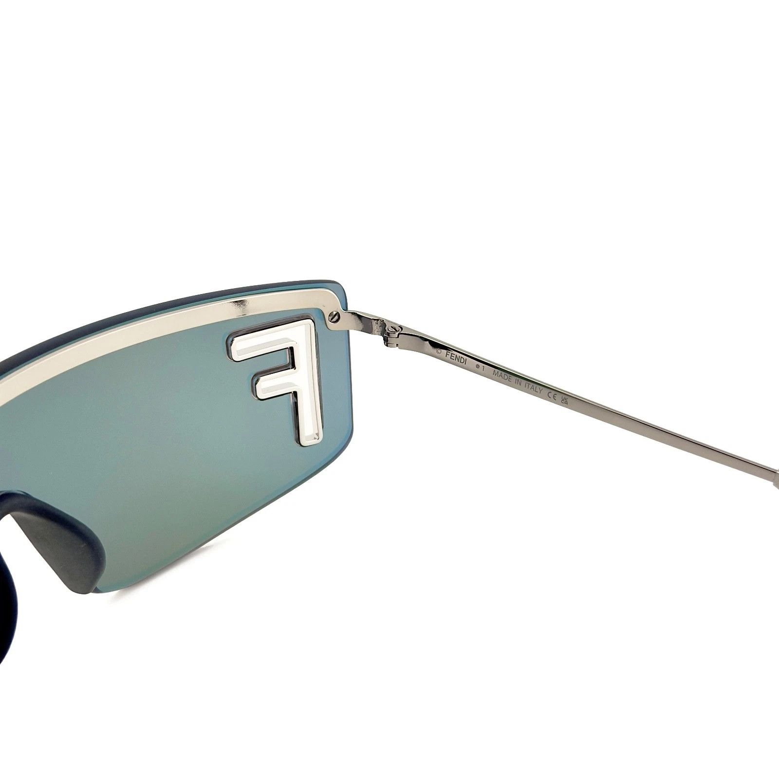 Fendi FENDI SPORT FE40168U Silver Orange Mirror Wrap Mask 40168 Size ONE SIZE - 6 Thumbnail