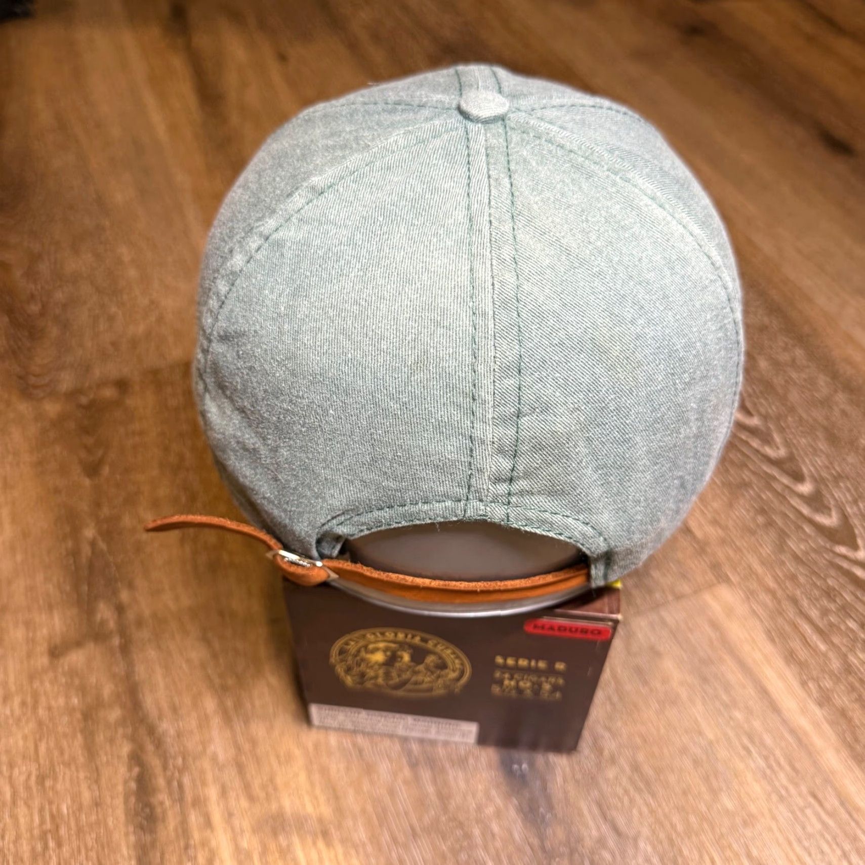 Vintage Husky Hat Adjustable Strap Back Denim Cap Green Mens One Size Baseball Cap Casual Everyday Cap Size ONE SIZE - 3 Thumbnail