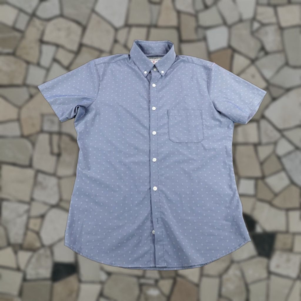 Mizzen+Main Mizzen Main Shirt Mens Medium Blue Leeward Trim Fit Button Up Performance Flex Size US M / EU 48-50 / 2 - 1 Thumbnail