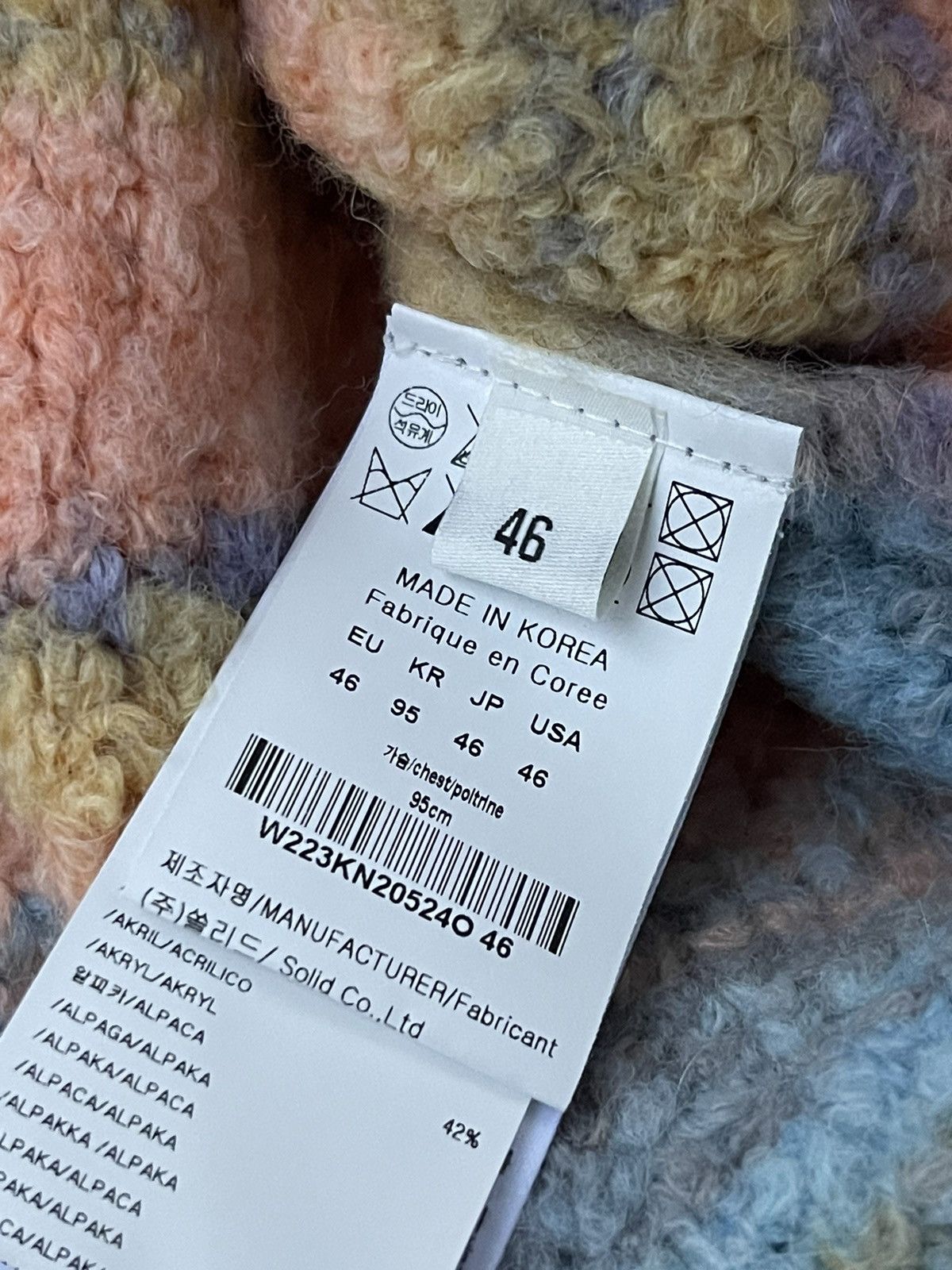 Wooyoungmi !DS! SS23 Wooyoungmi Multicolor Alpaca Cardigan Size US M / EU 48-50 / 2 - 21 Thumbnail