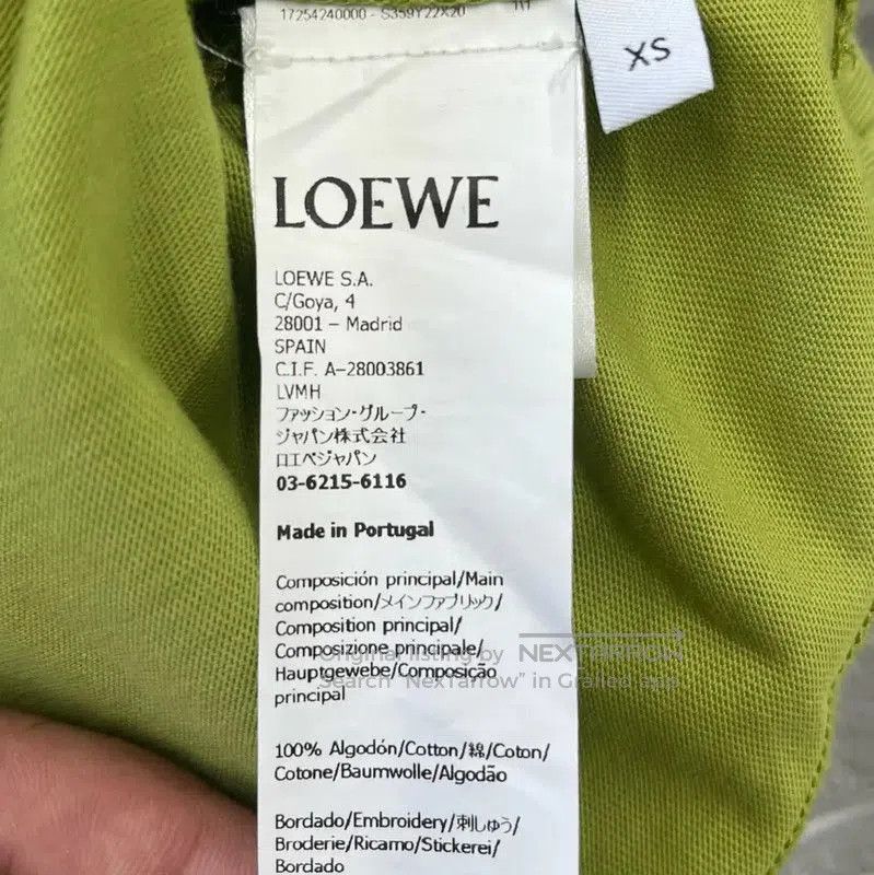 Loewe Loewe Green Cropped T-Shirt for Women . Size XS / US 0-2 / IT 36-38 - 4 Thumbnail