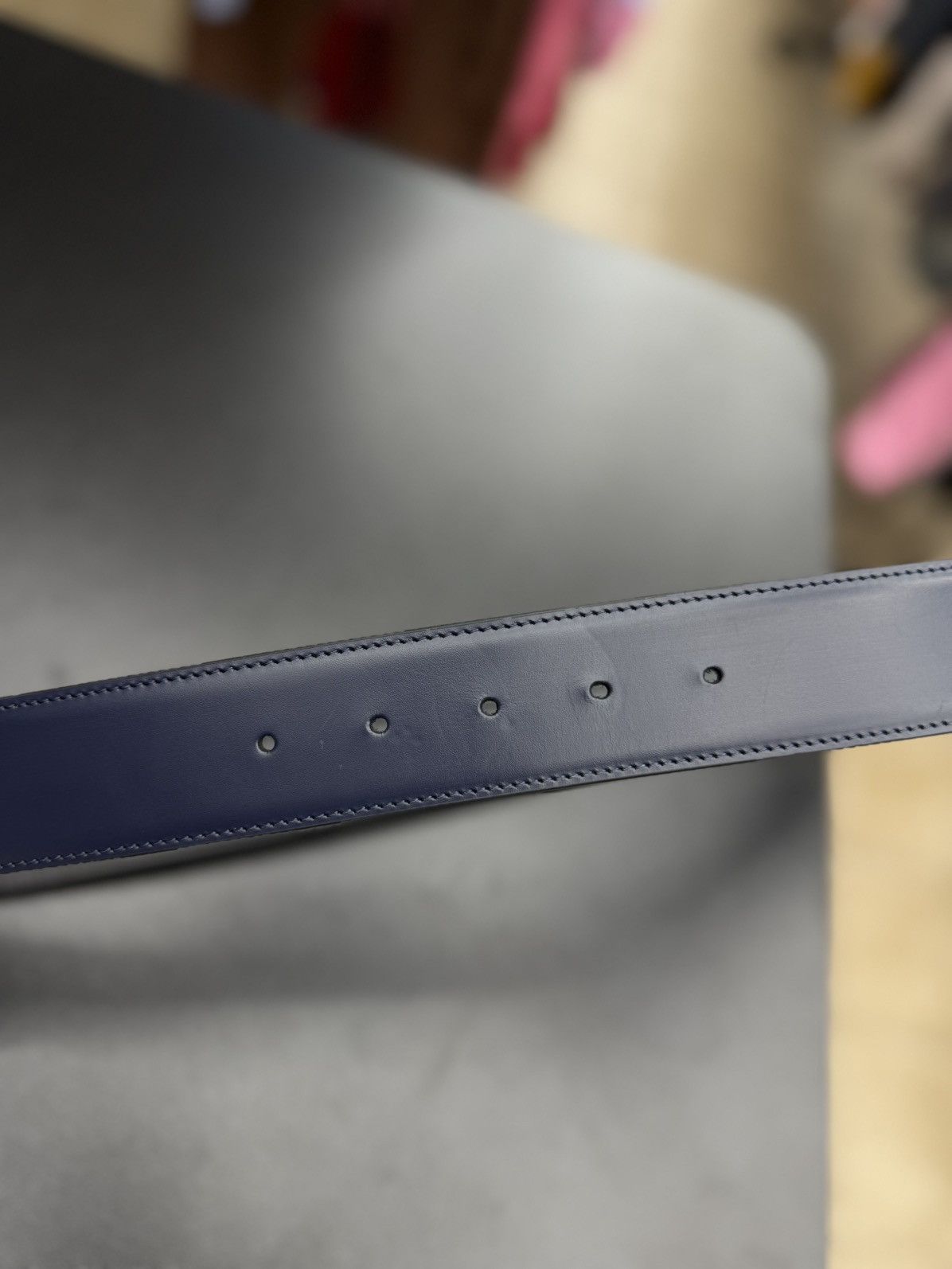 Salvatore Ferragamo Salvador Ferragamo Blue Black Reversible Belt Big Buckle Size ONE SIZE - 5 Thumbnail
