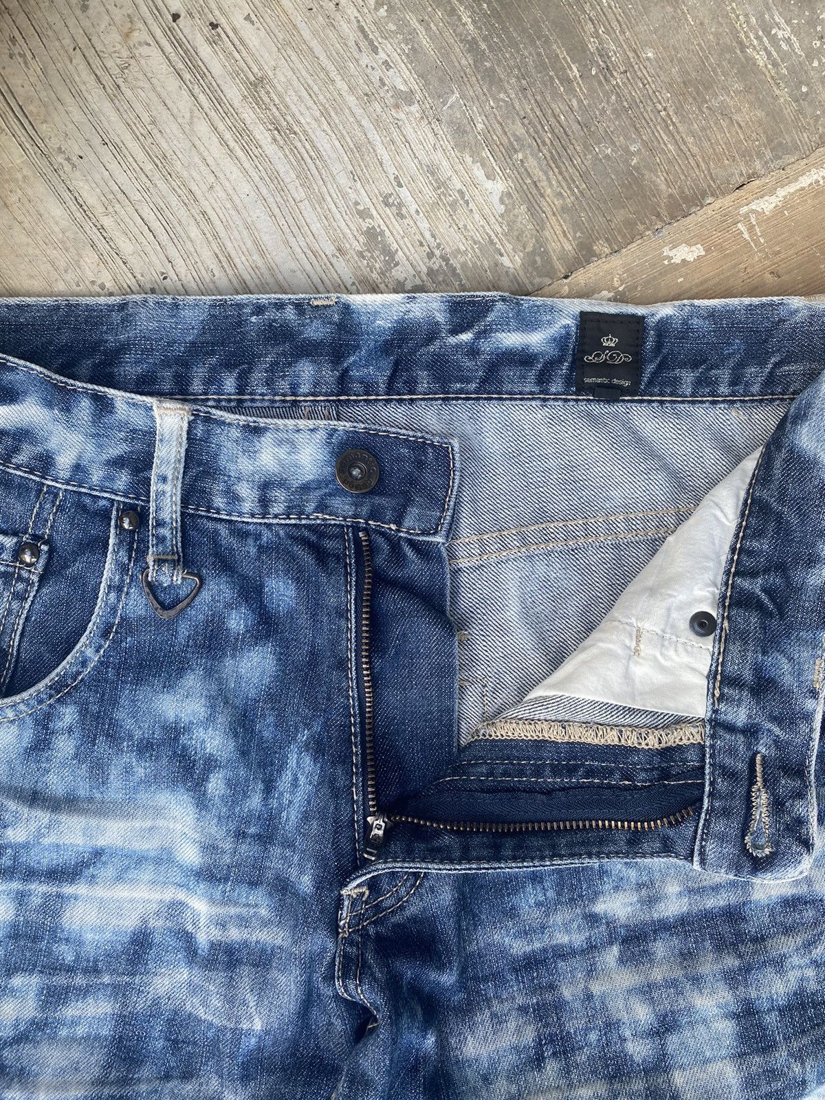 semanticdesign Semantic Design Bleached Jeans Size US 31 - 6 Thumbnail