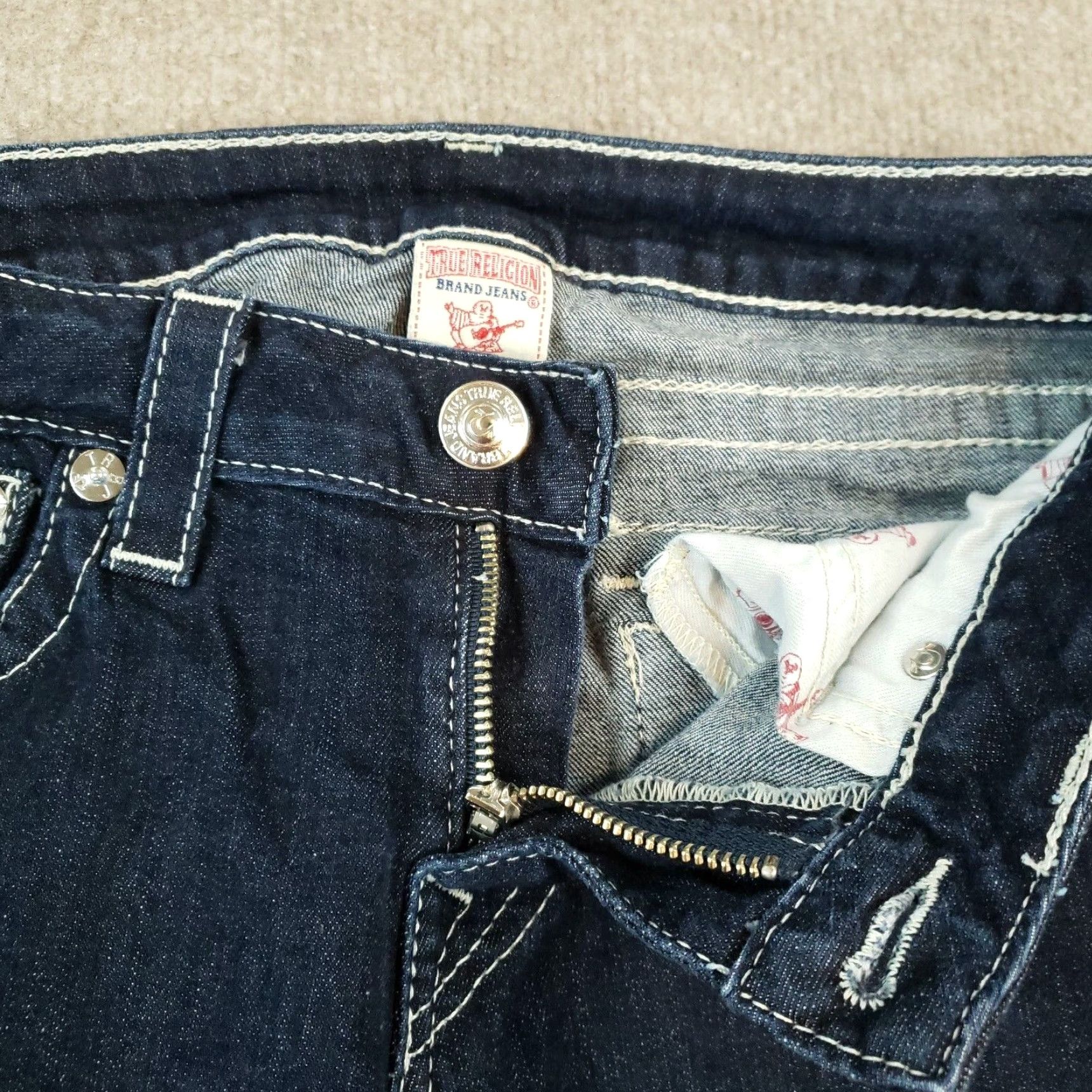 True Religion True Religion Jeans Women's Slim Straight Denim 30x32 Blue Low Rise 6.5-8.5 Adult Regular Size 30 Size 30" / US 8 / IT 44 - 6 Thumbnail
