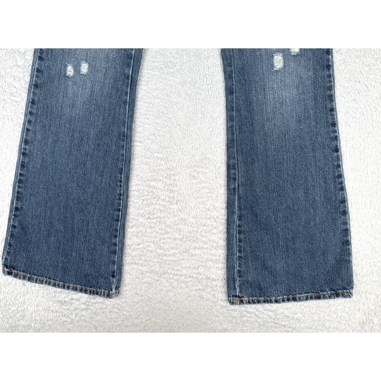 Vintage Rue21 Jeans Junior 9 Blue Denim Bootcut Distressed Premiere Low Cotton 30x31 Jeans Womens Boys Girls Mens Size 30" / US 8 / IT 44 - 2 Thumbnail