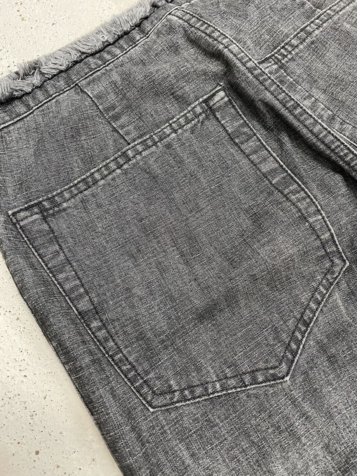 Issey Miyake Zucca Vintage Waist Wide Leg Flare Denim Paint Mark Size US 29 - 13 Thumbnail