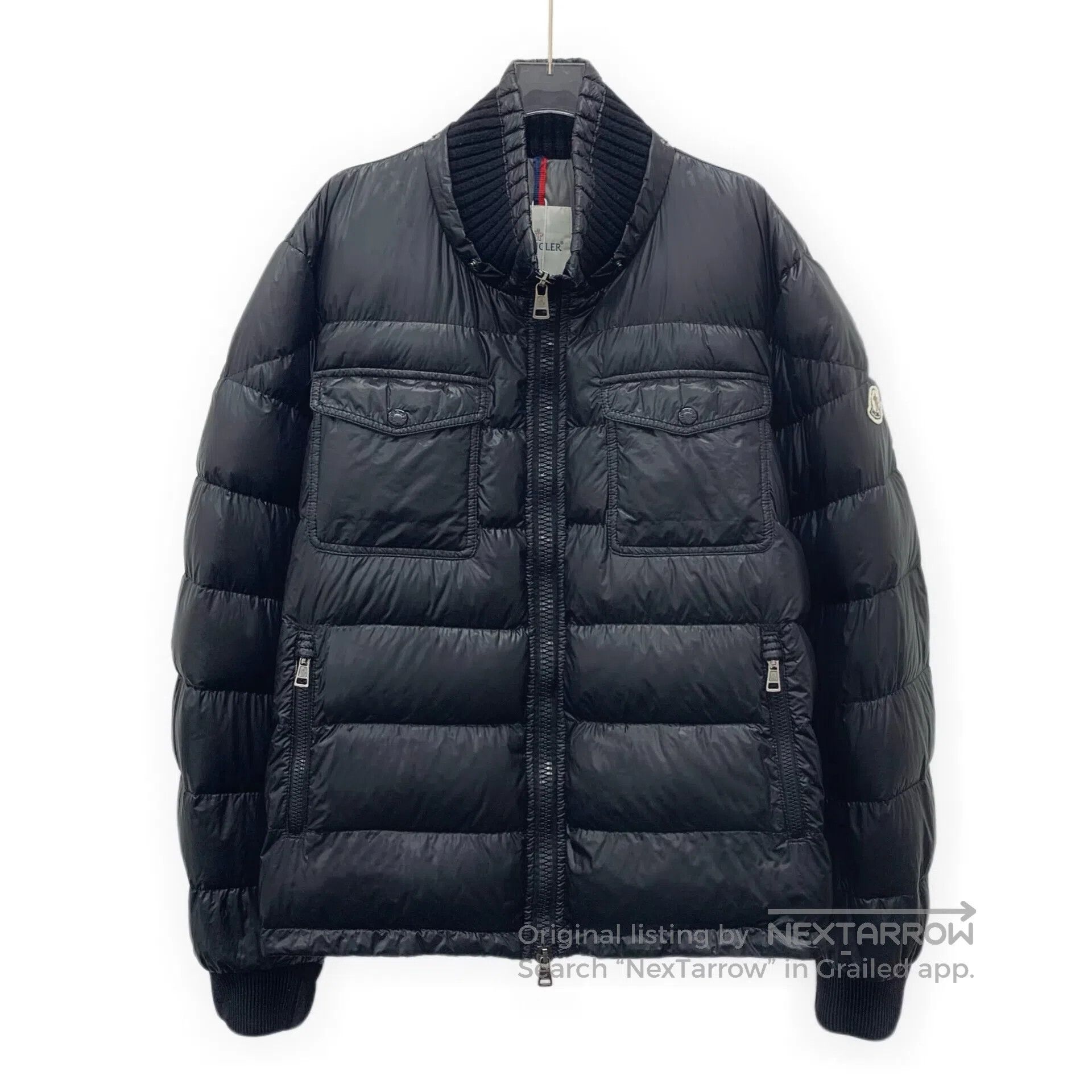 Moncler Moncler size 7 Black Logo Patch Collar Zipper Long Sleeve Size US M / EU 48-50 / 2 - 1 Thumbnail
