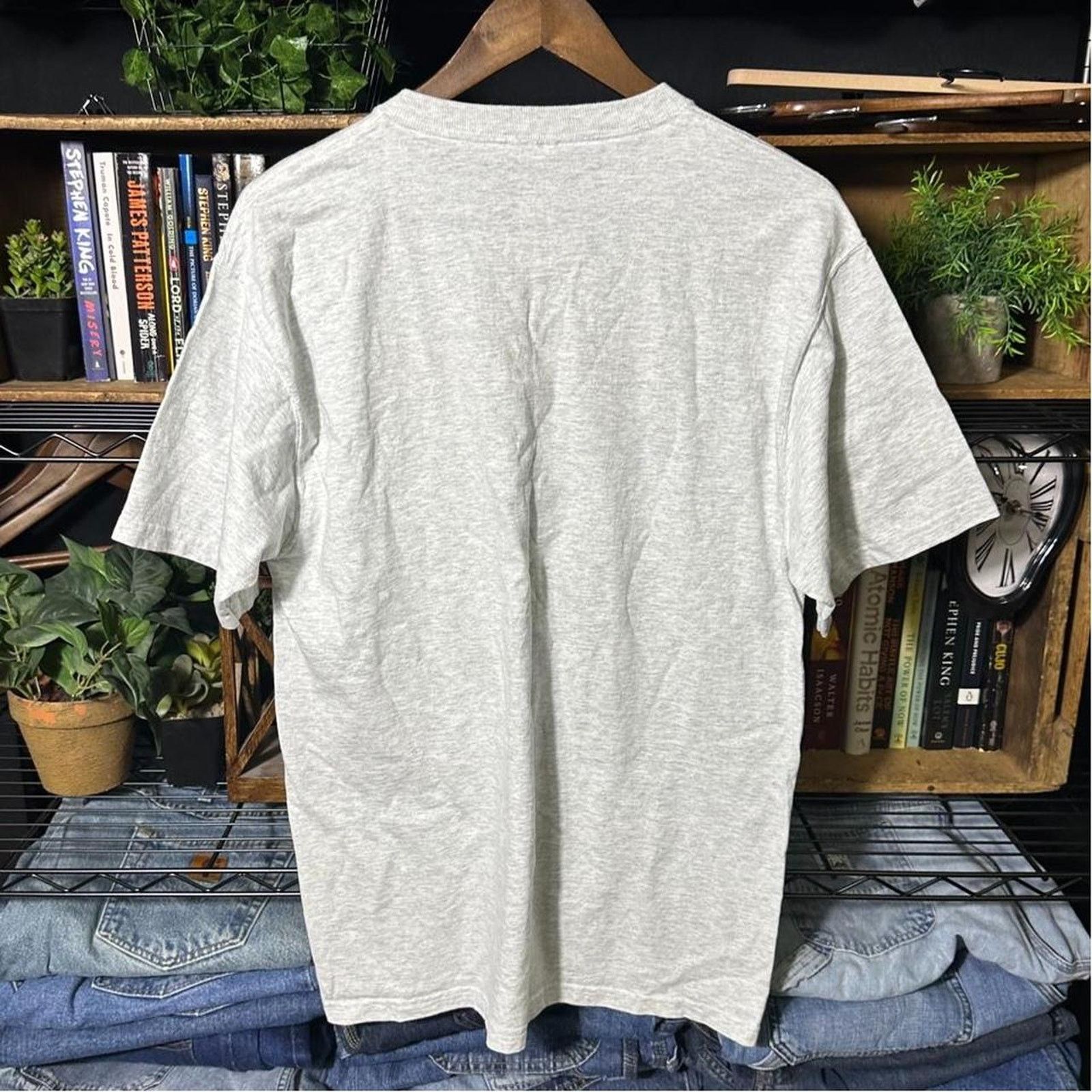 Fruit Of The Loom Vintage Y2K Car Show Tee Mens Large Grey Biker Style Shirt Size US L / EU 52-54 / 3 - 2 Thumbnail