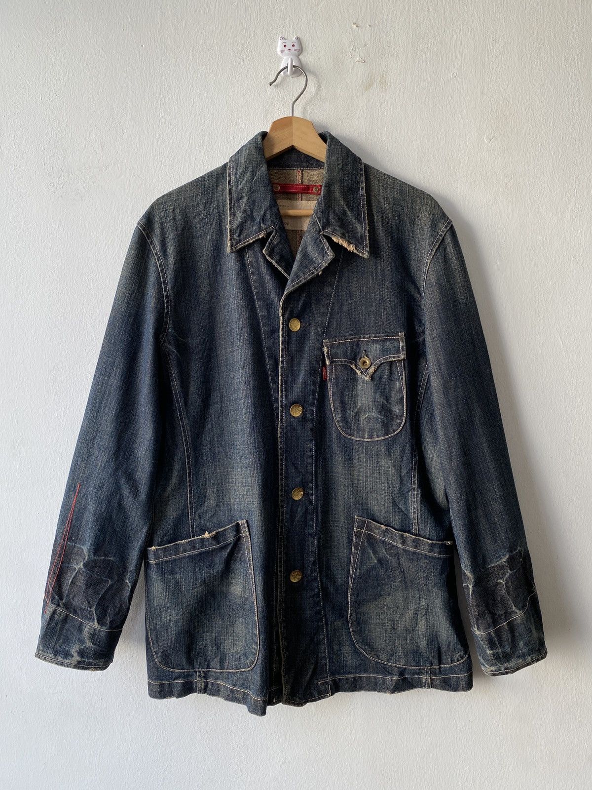 Levi's × Levi's Vintage Clothing × Vintage 2000s - Levi’s Redloop Workwear Design Denim Jacket Size US L / EU 52-54 / 3 - 3 Thumbnail