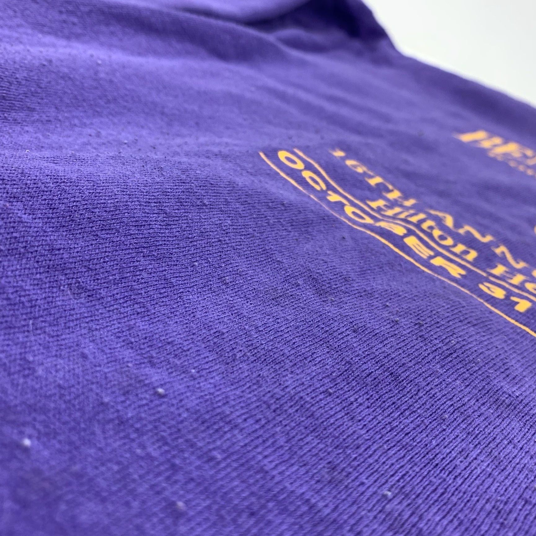 Hanes VINTAGE Benedict College Sweatshirt Men's XL Purple College 90s School Pullover Size US XL / EU 56 / 4 - 3 Thumbnail