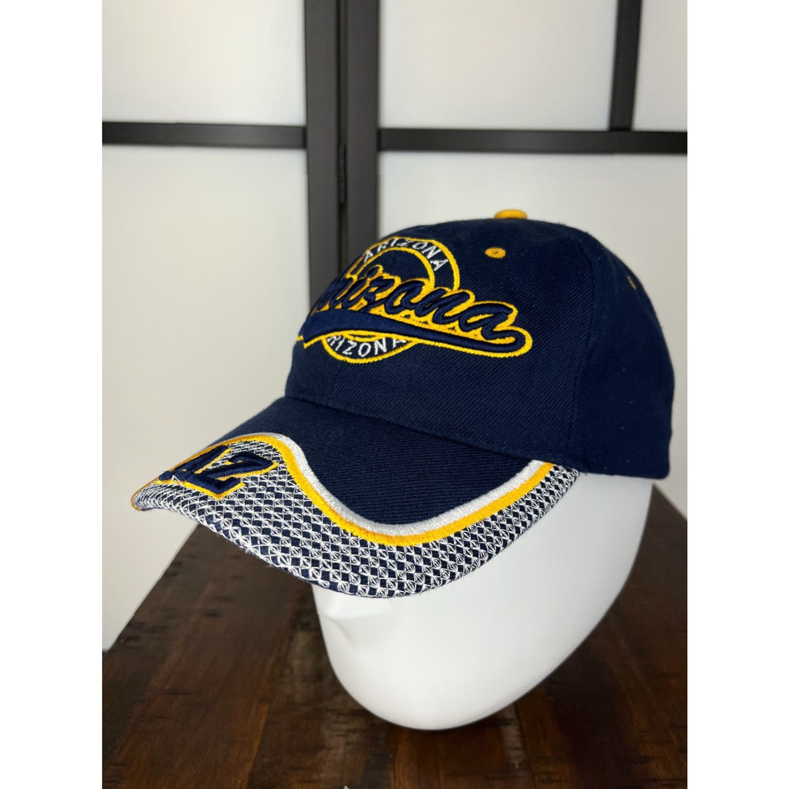 Vintage Banana Expression Arizona Hat Cap Strap Back Adult Blue Adjustable 100% Acrylic Embroidered Baseball Cap Boys Mens Womens Size ONE SIZE - 4 Thumbnail